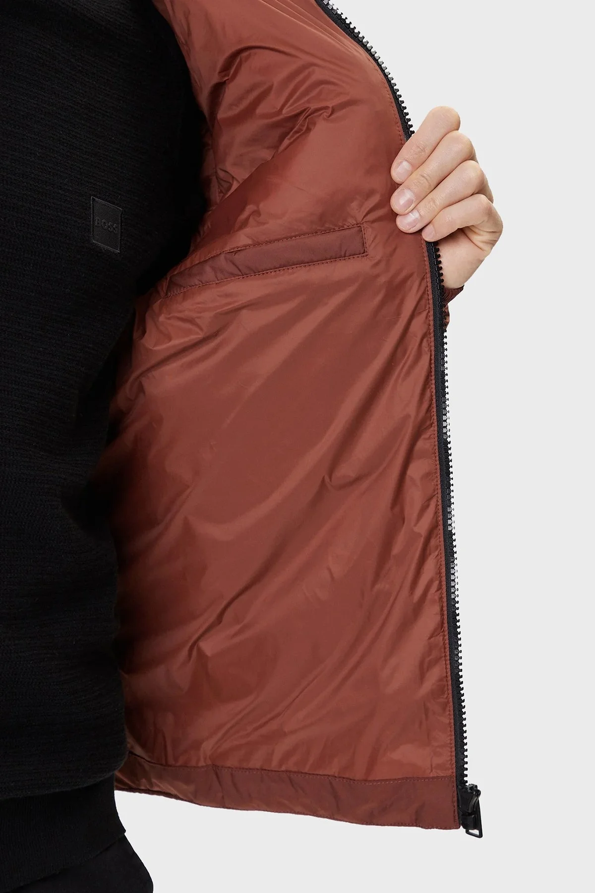 Boss Astarlı Kapitoneli Regular Fit Dik Yaka Şişme Erkek Mont 50519237 212 KİREMİT - 5