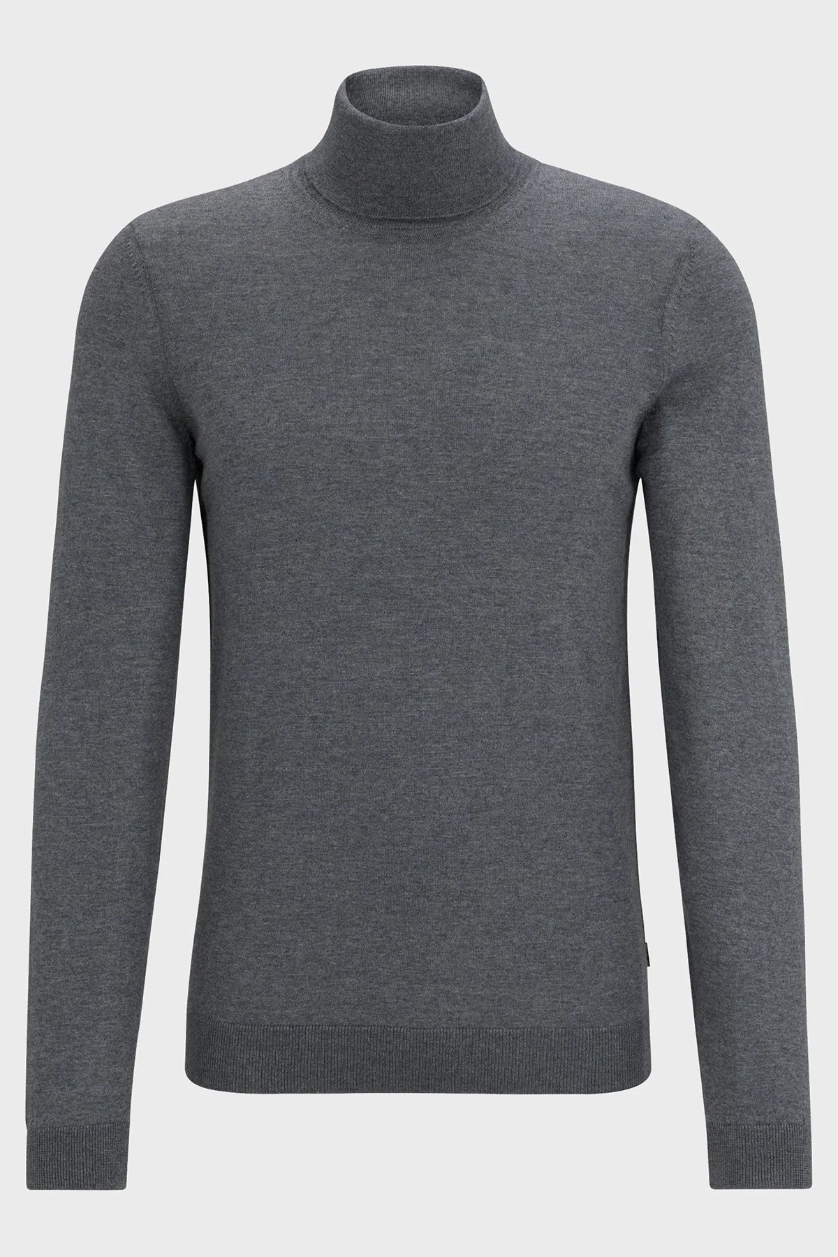 Boss Balıkçı Yaka % 100 Yünlü Slim Fit Erkek Kazak 50468262 002 ANTRASİT - 4