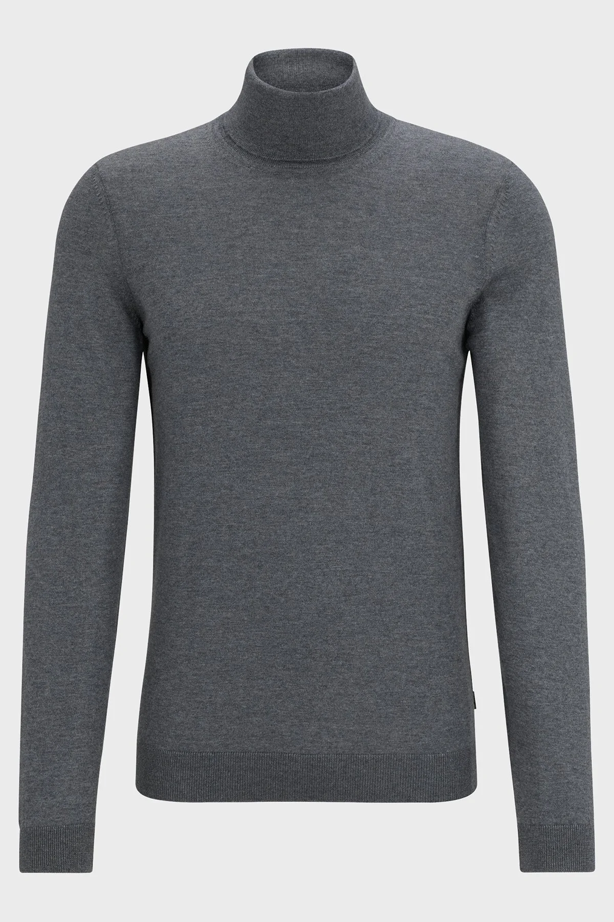 Boss Balıkçı Yaka % 100 Yünlü Slim Fit Erkek Kazak 50468262 002 ANTRASİT - 4