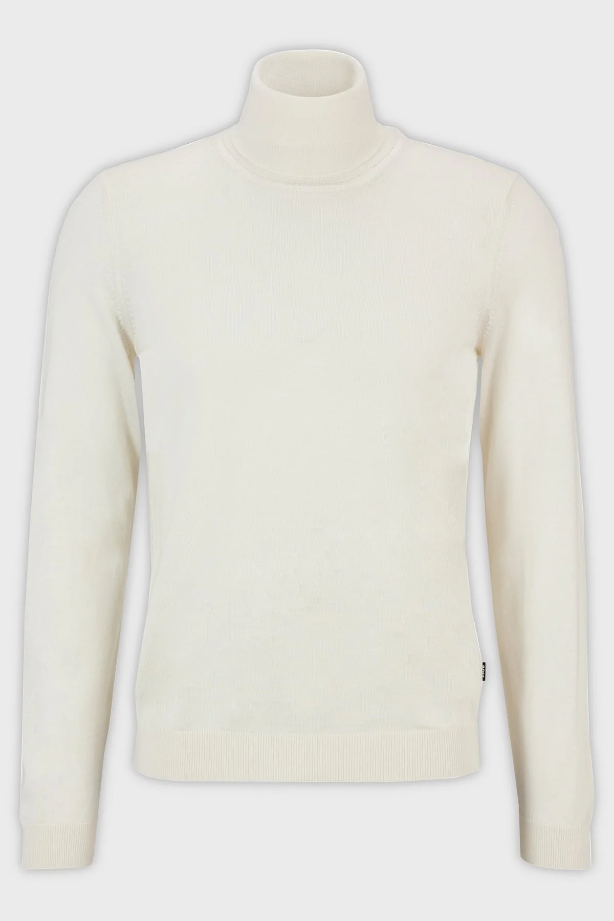 Boss Balıkçı Yaka % 100 Yünlü Slim Fit Erkek Kazak 50468262 131 EKRU - 5