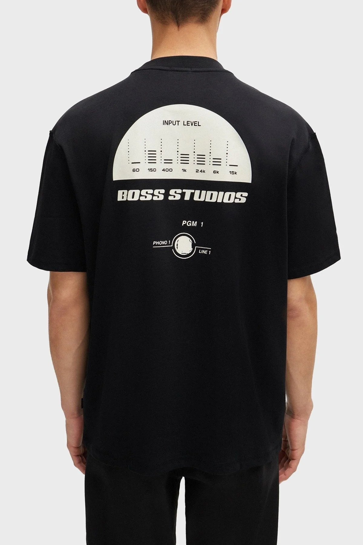 Boss Baskılı % 100 Pamuk Oversize Fit Bisiklet Yaka Erkek T Shirt 50510218 001 SİYAH - 3