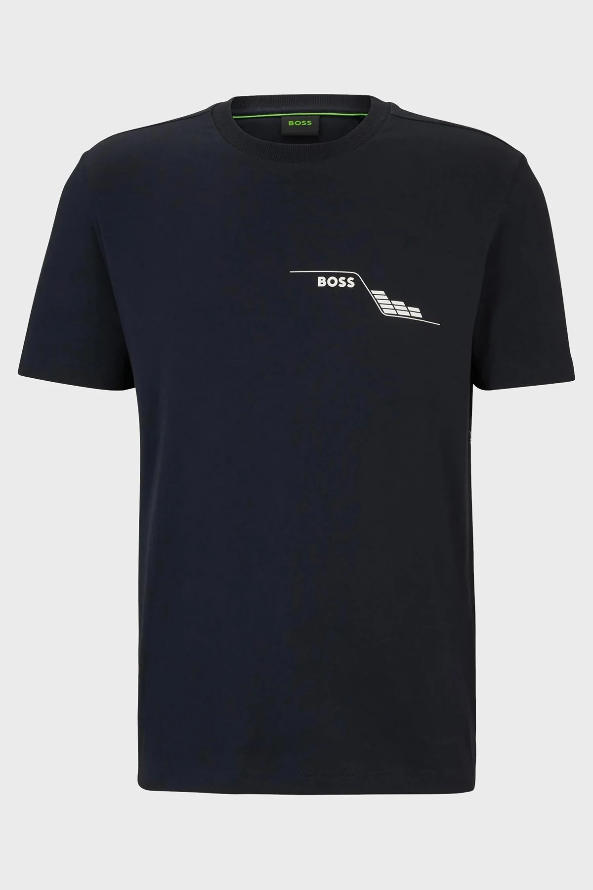 Boss Baskılı % 100 Pamuk Regular Fit Bisiklet Yaka Erkek T Shirt 50506358 402 LACİVERT - 5