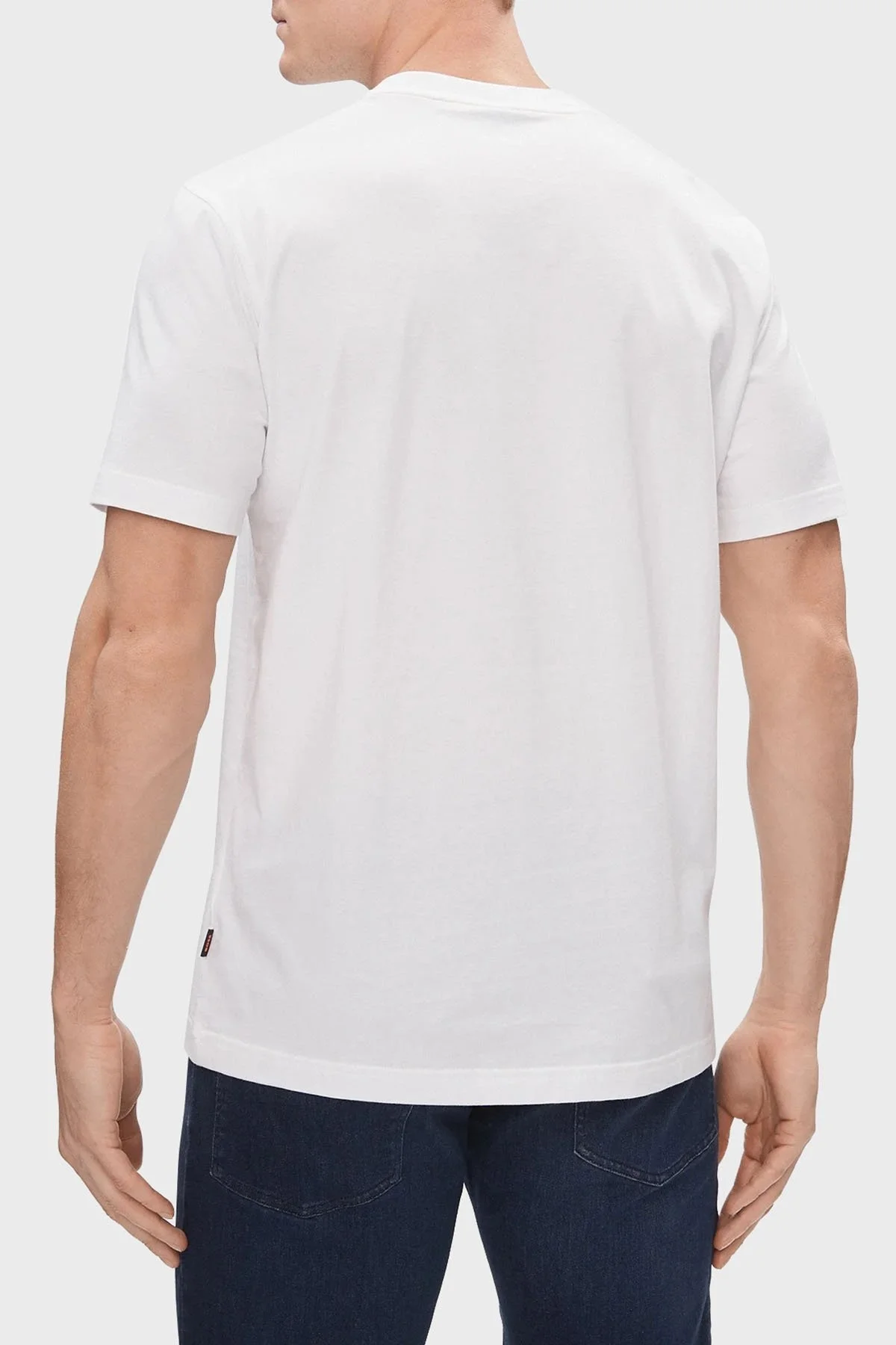 Boss Baskılı % 100 Pamuk Regular Fit Bisiklet Yaka Erkek T Shirt 50510009 101 BEYAZ - 3
