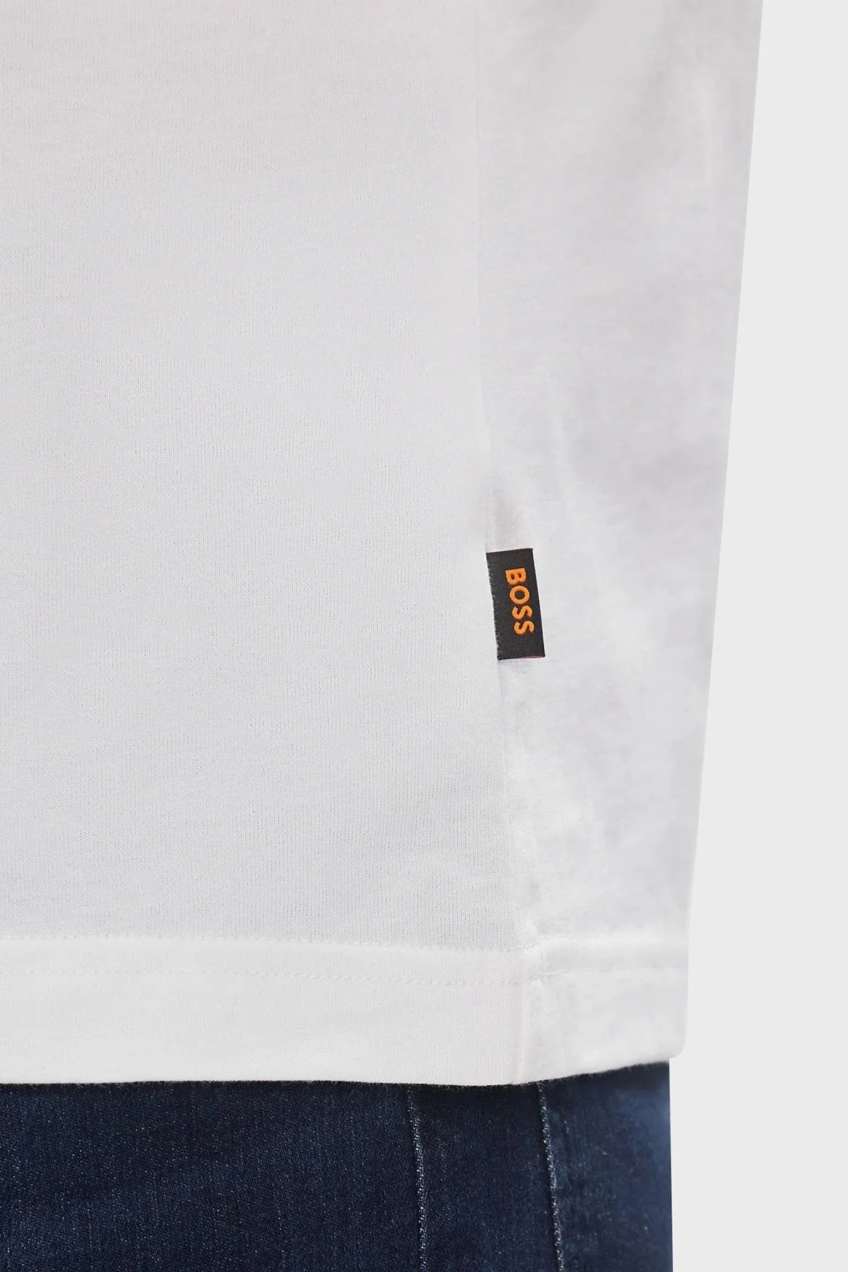Boss Baskılı % 100 Pamuk Regular Fit Bisiklet Yaka Erkek T Shirt 50510009 101 BEYAZ - 5