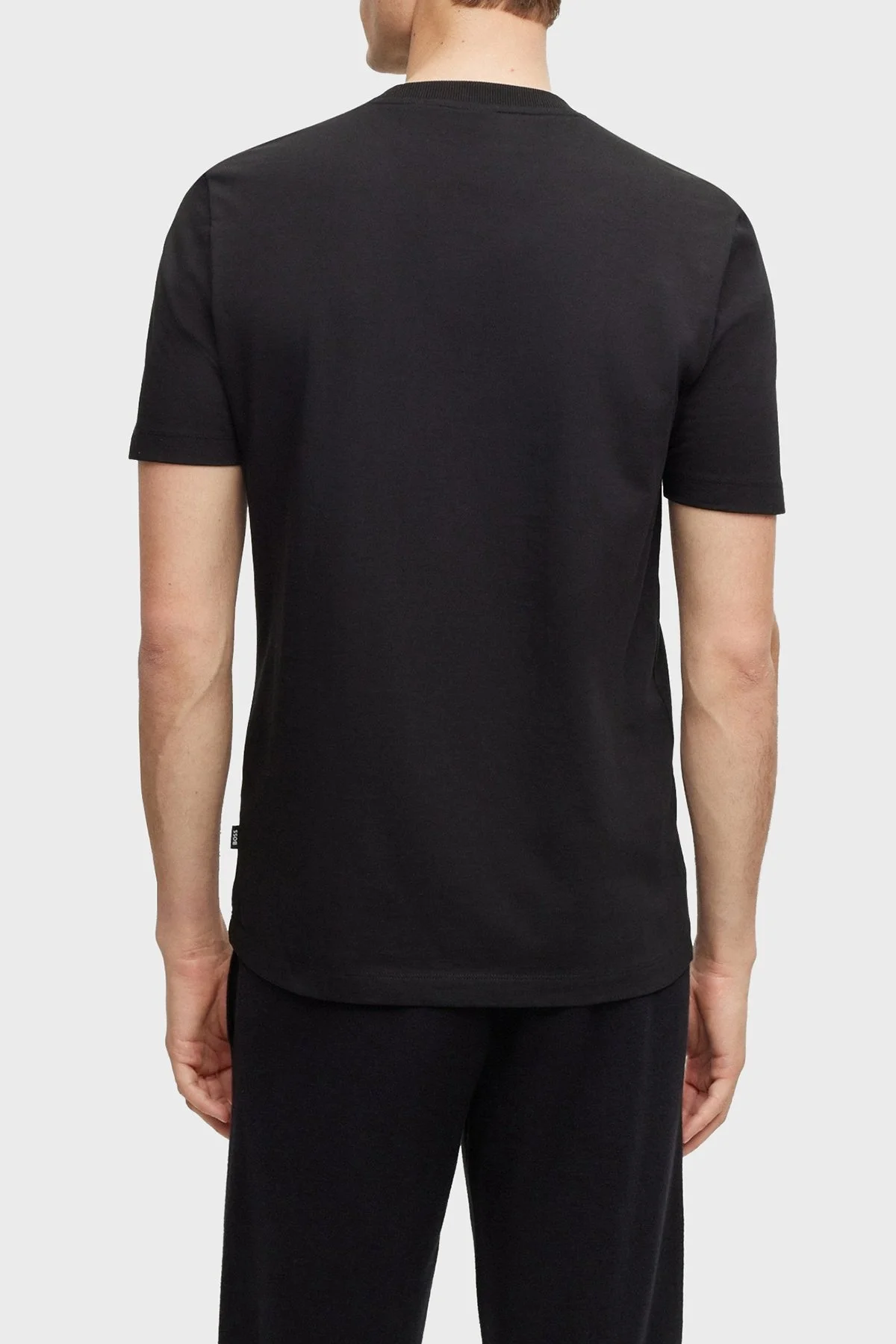 Boss Baskılı Bisiklet Yaka % 100 Pamuk Regular Fit Erkek T Shirt 50499584 001 SİYAH - 4