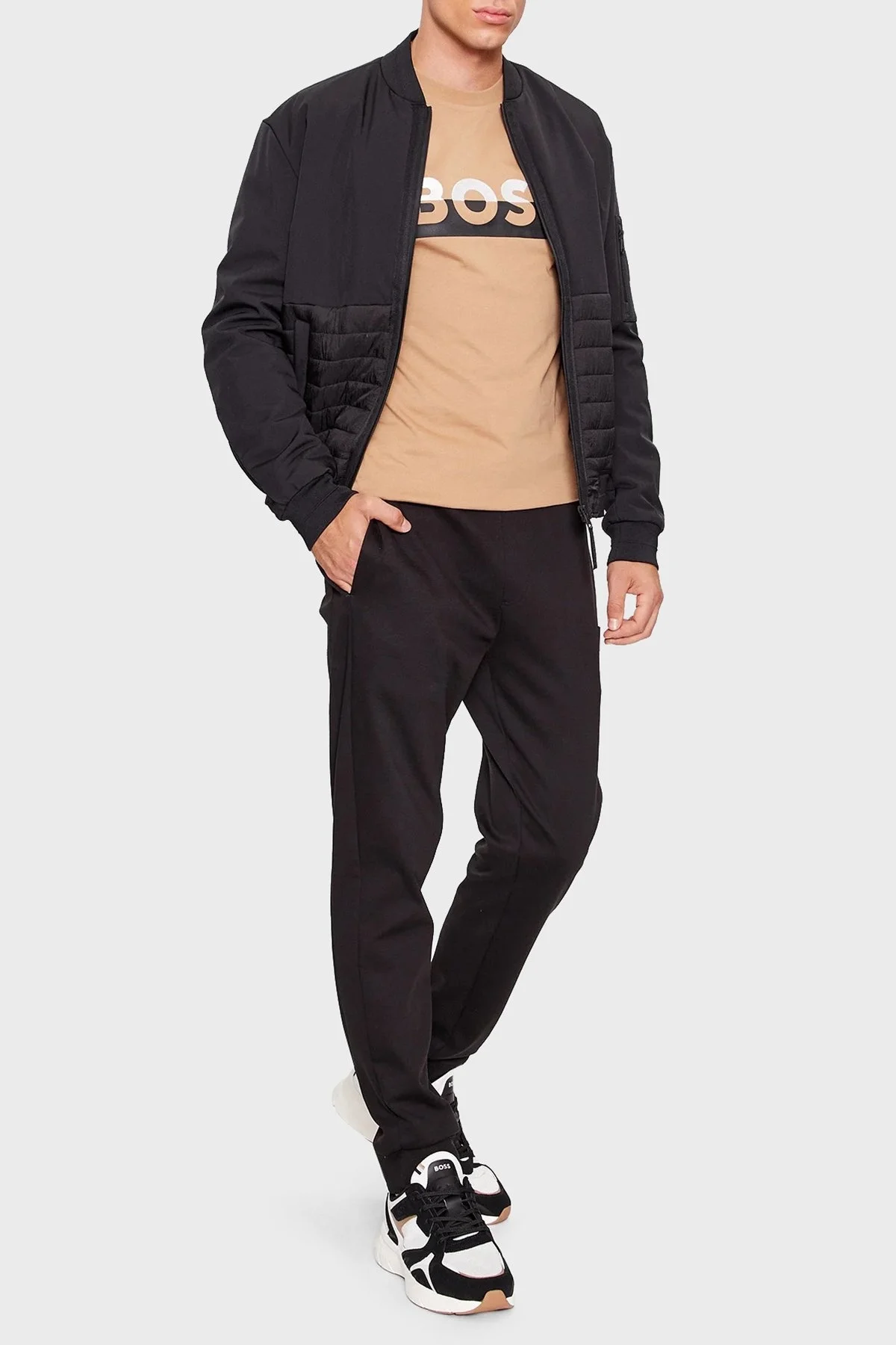 Boss Baskılı Bisiklet Yaka % 100 Pamuk Regular Fit Erkek T Shirt 50499584 260 TABA - 3