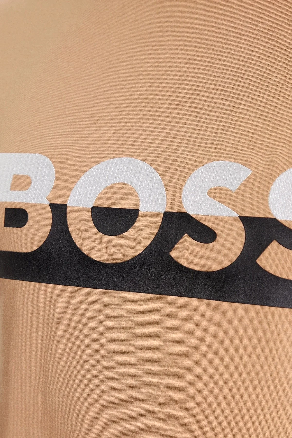 Boss Baskılı Bisiklet Yaka % 100 Pamuk Regular Fit Erkek T Shirt 50499584 260 TABA - 4