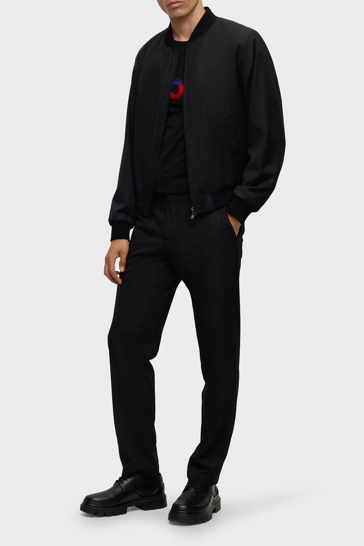 Boss Baskılı Bisiklet Yaka % 100 Pamuk Regular Fit Erkek T Shirt 50500760 001 SİYAH - 3