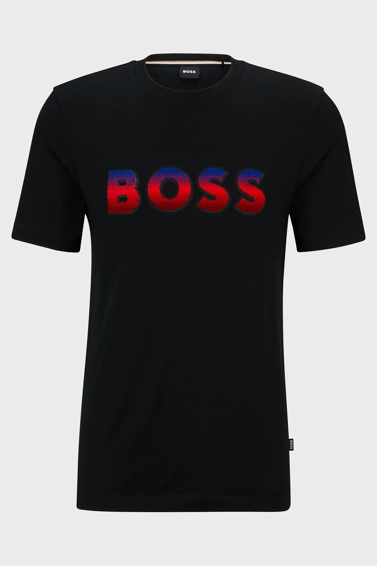 Boss Baskılı Bisiklet Yaka % 100 Pamuk Regular Fit Erkek T Shirt 50500760 001 SİYAH - 5