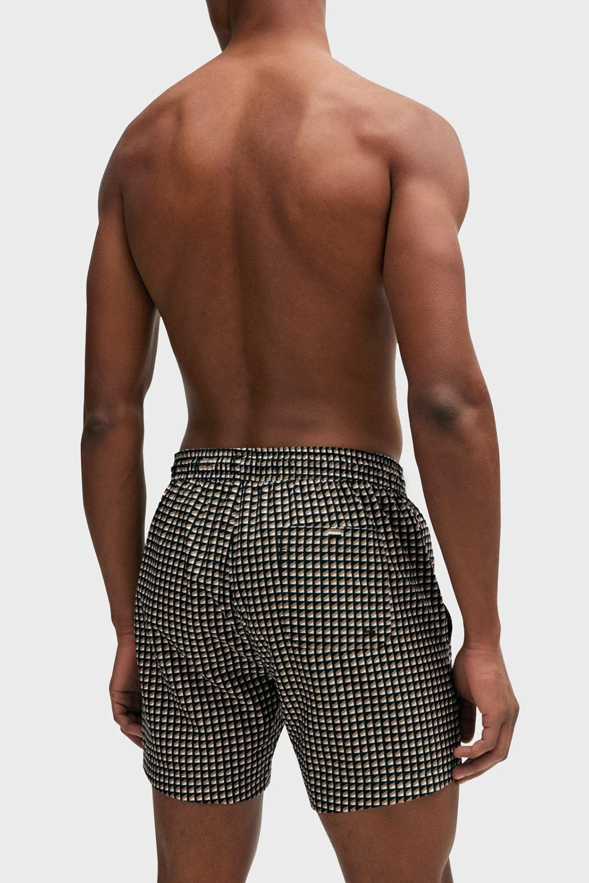 Boss Baskılı Deniz Şortu Belden Bağlamalı Çabuk Kuruyan Cepli Mayo Erkek Short 50509071 260 KAHVE - 3