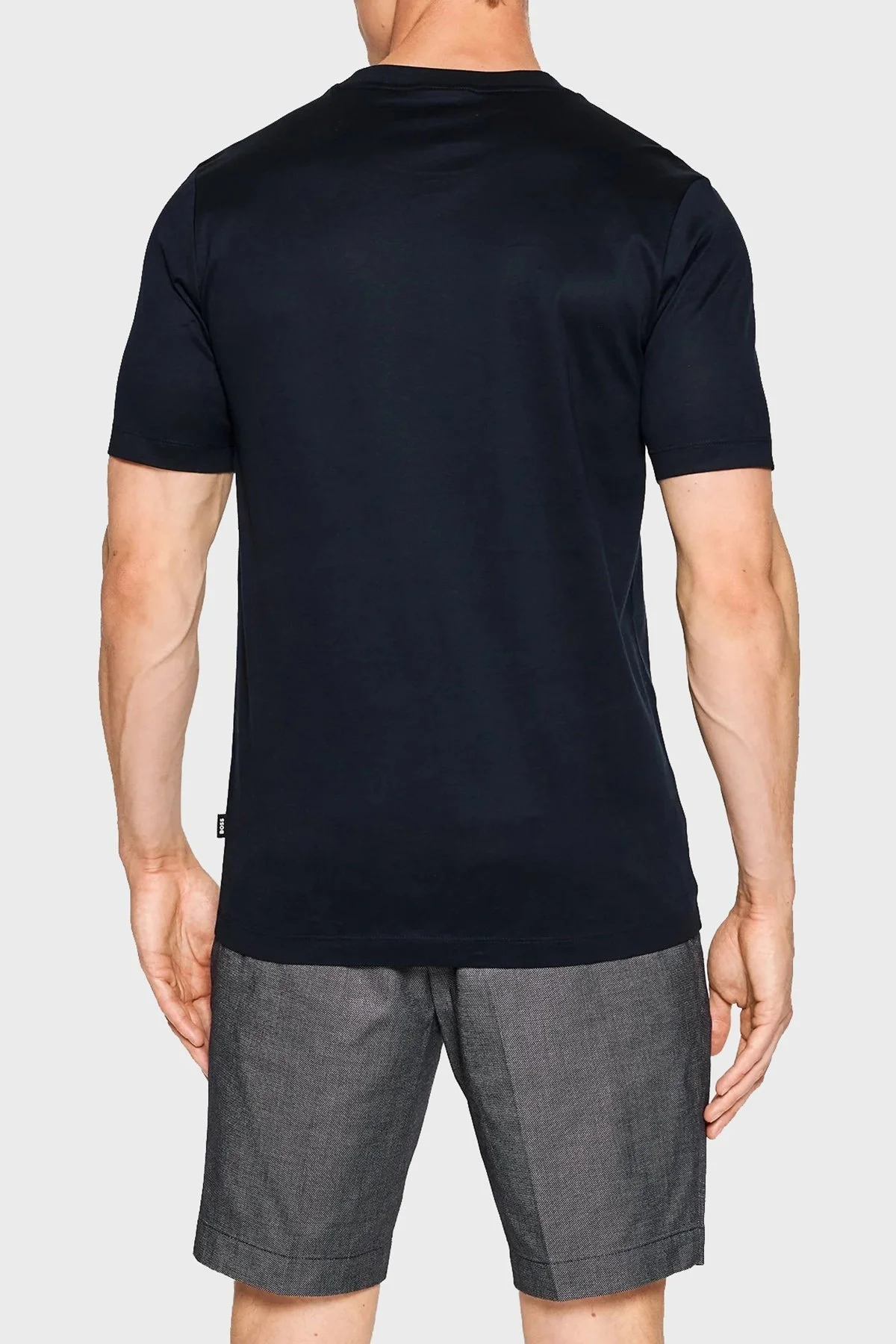 Boss Baskılı Merserize Pamuklu Bisiklet Yaka Slim Fit Erkek T Shirt 50469501 404 LACİVERT - 3