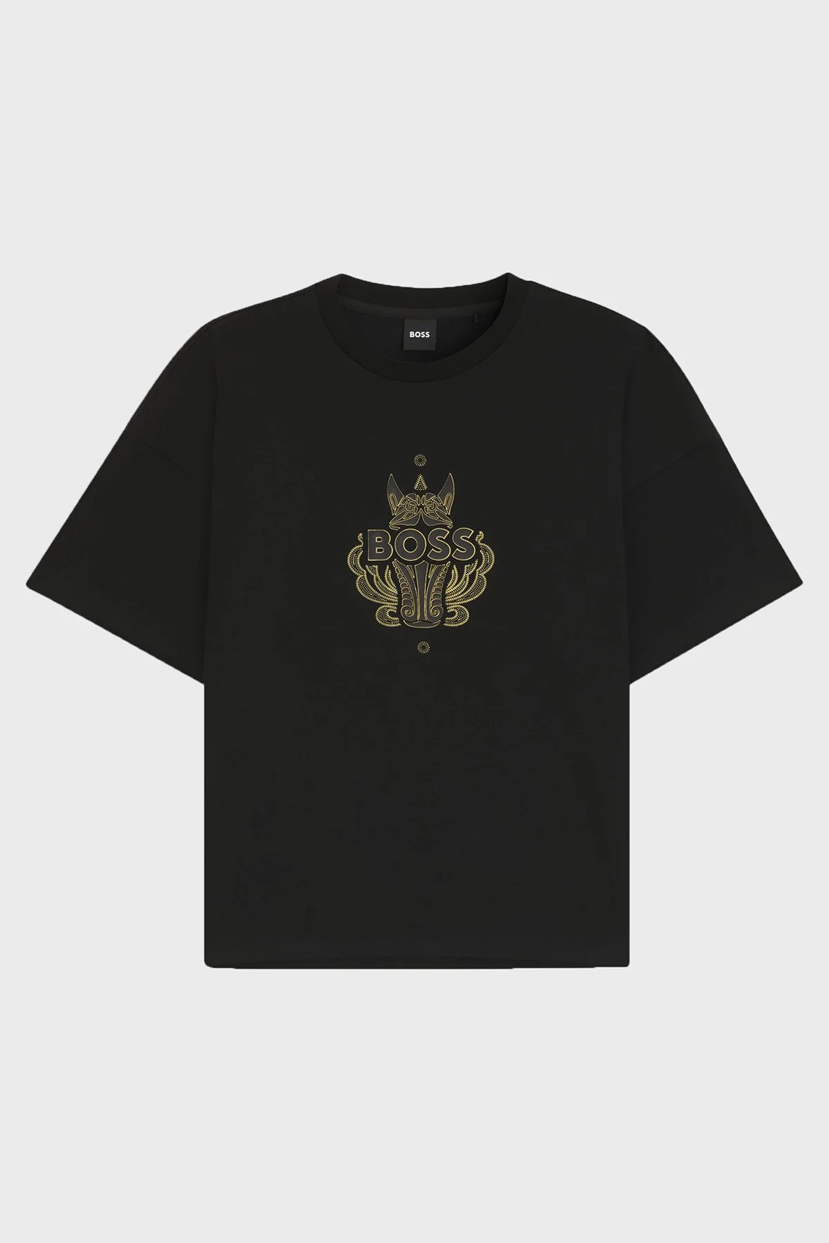 Boss Baskılı Pamuklu Regular Fit Bisiklet Yaka Erkek T Shirt 50565015 001 SİYAH - 5