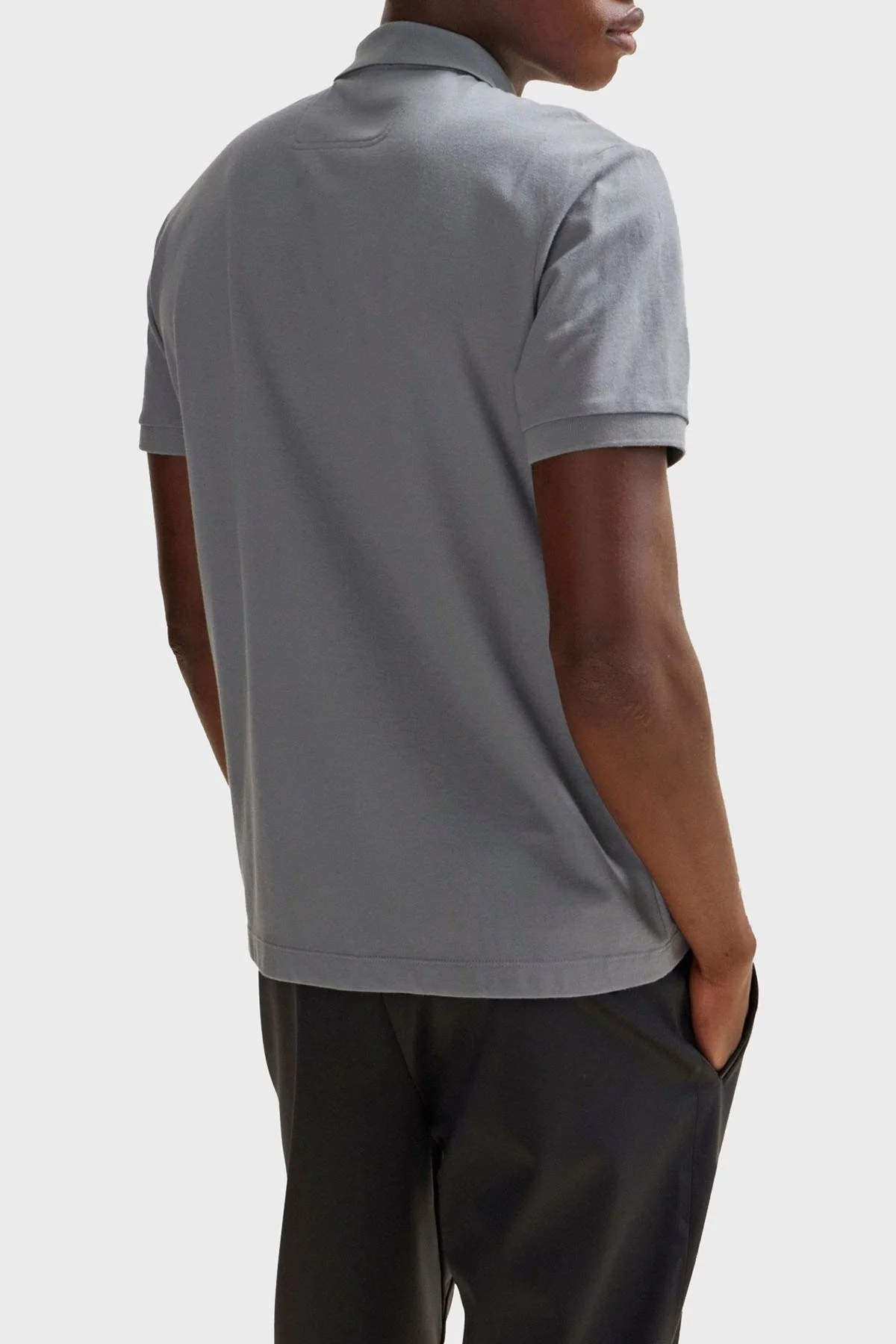 Boss Baskılı Pamuklu Regular Fit Düğmeli Erkek Polo Yaka T Shirt 50506184 036 GRİ - 3