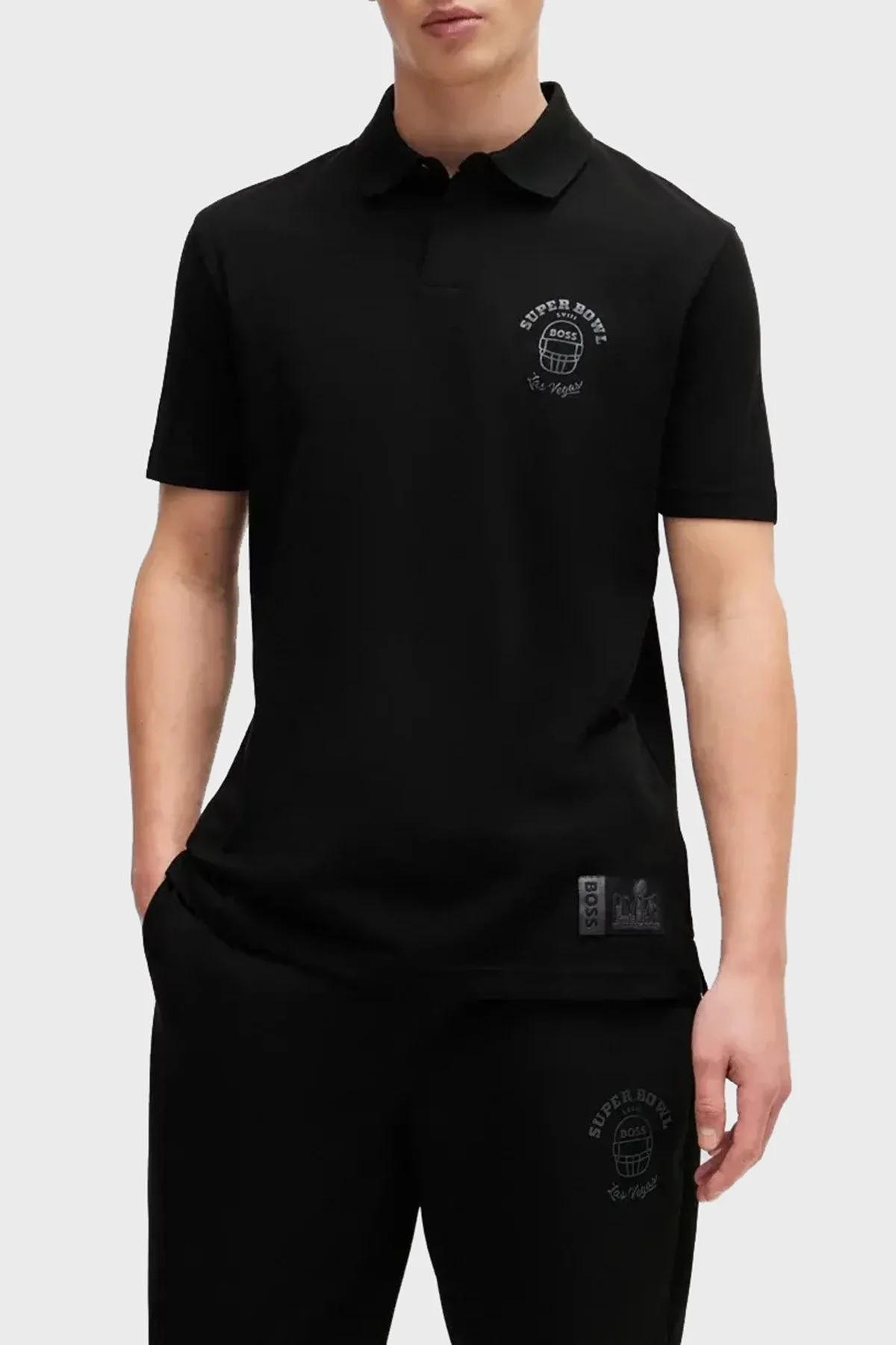 Boss Baskılı Pamuklu Regular Fit Düğmeli Erkek Polo Yaka T Shirt 50510839 001 SİYAH - 1