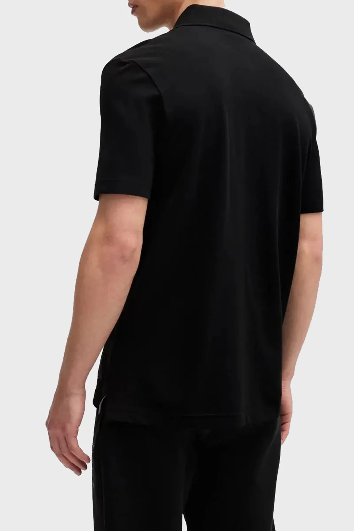Boss Baskılı Pamuklu Regular Fit Düğmeli Erkek Polo Yaka T Shirt 50510839 001 SİYAH - 3