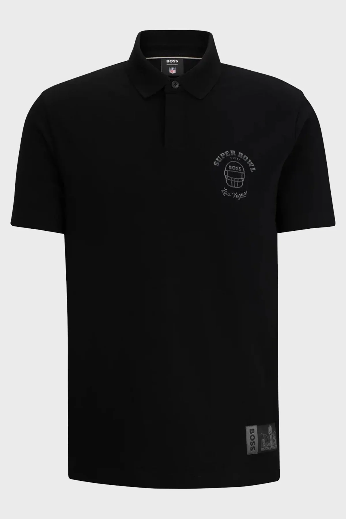 Boss Baskılı Pamuklu Regular Fit Düğmeli Erkek Polo Yaka T Shirt 50510839 001 SİYAH - 5