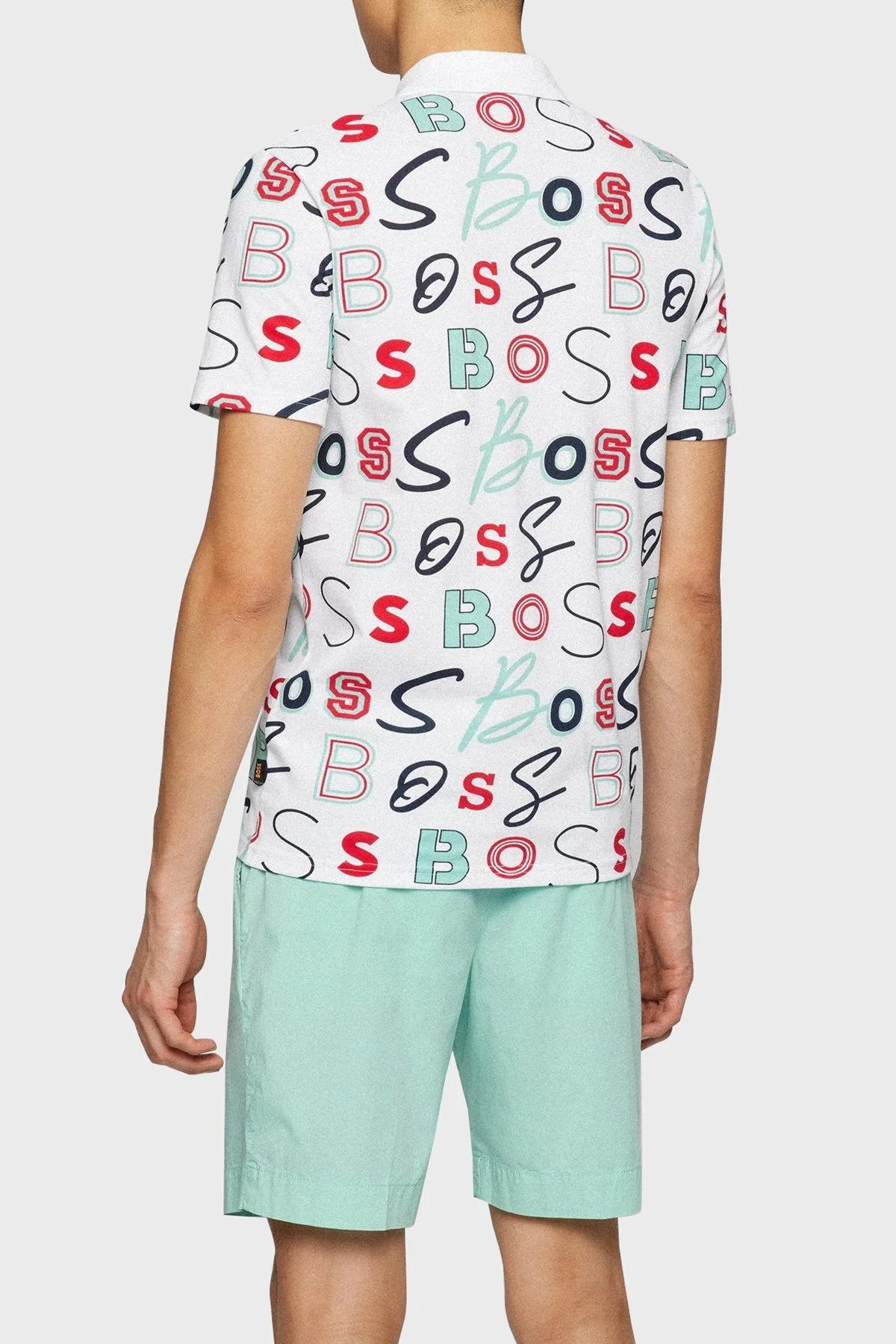 Boss Baskılı Pamuklu Regular Fit Erkek Polo T Shirt 50473612 100 BEYAZ - 2