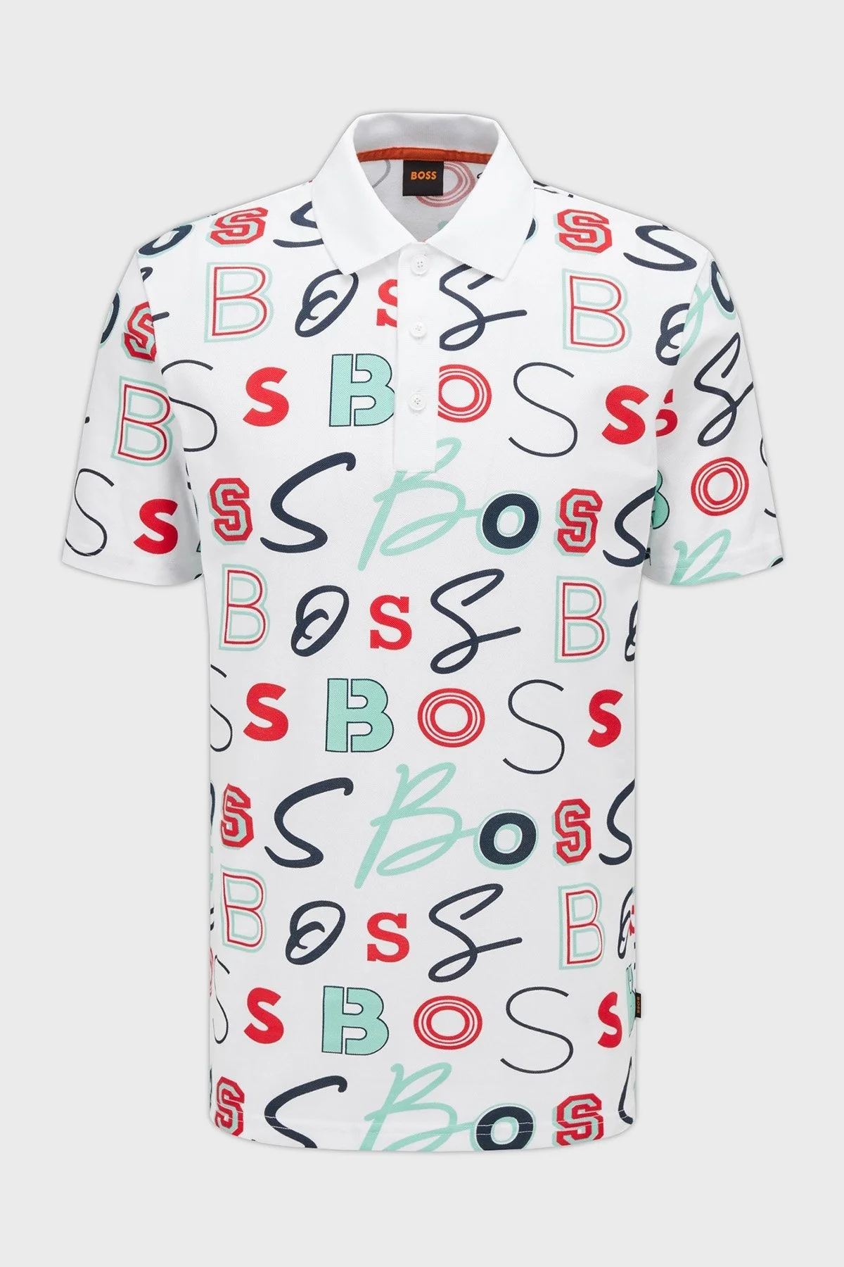 Boss Baskılı Pamuklu Regular Fit Erkek Polo T Shirt 50473612 100 BEYAZ - 4
