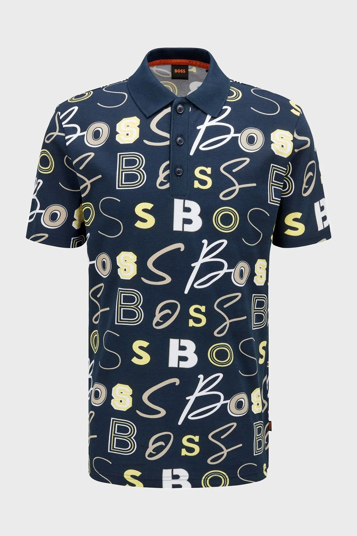 Boss Baskılı Pamuklu Regular Fit Erkek Polo T Shirt 50473612 404 LACİVERT - 5