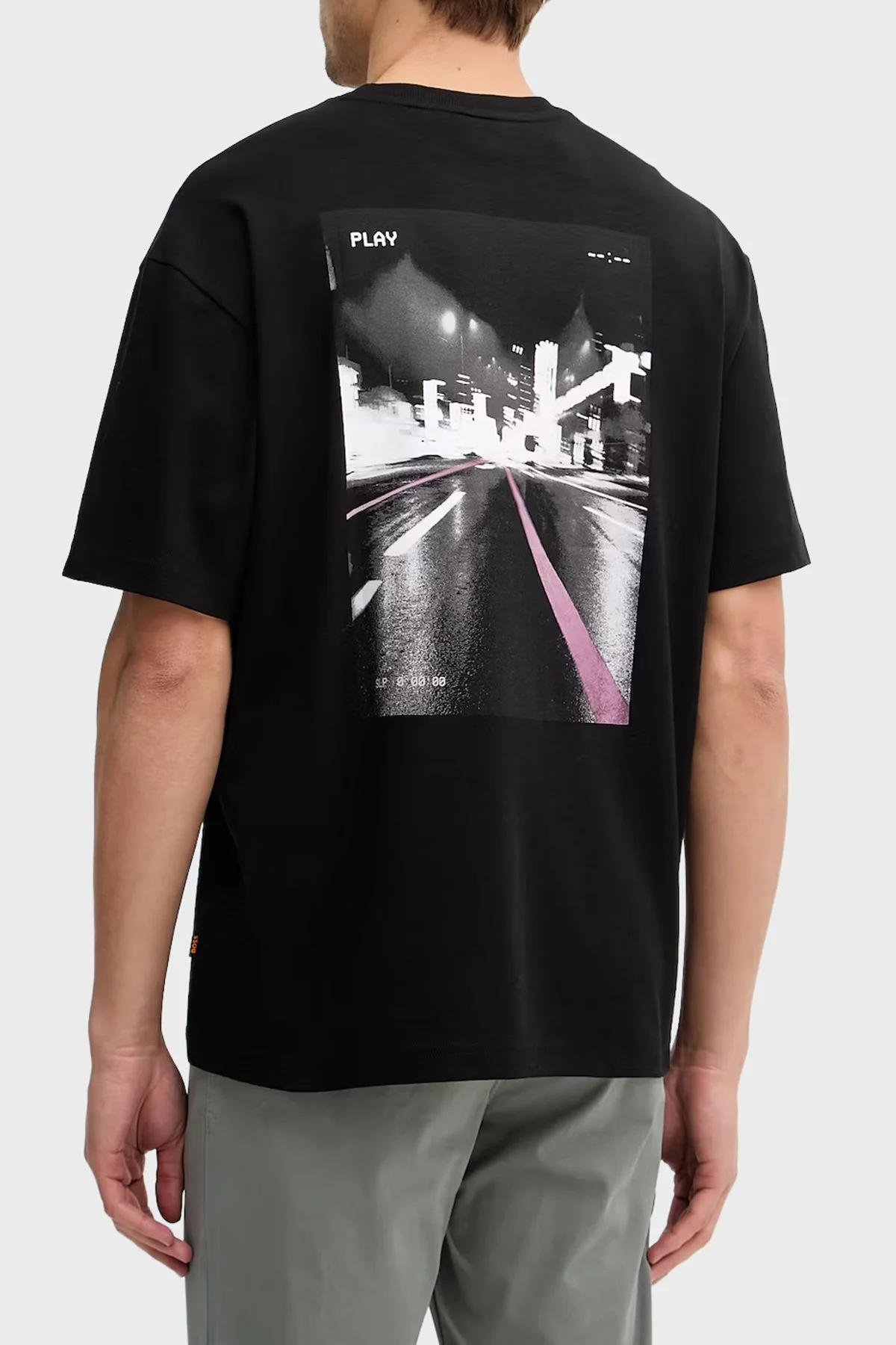 Boss Baskılı Pamuklu Relaxed Fit Bisiklet Yaka Erkek T Shirt 50556032 001 SİYAH - 3