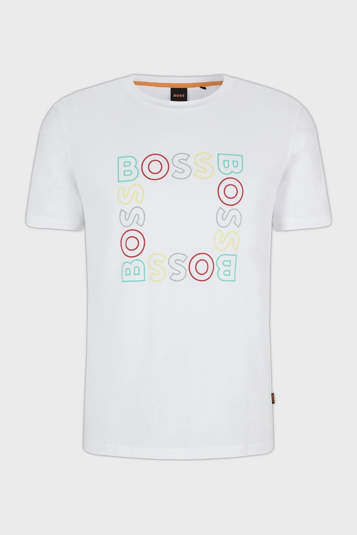 Boss Baskılı Regular Fit Bisiklet Yaka % 100 Pamuk Erkek T Shirt 50481910 100 BEYAZ - 5