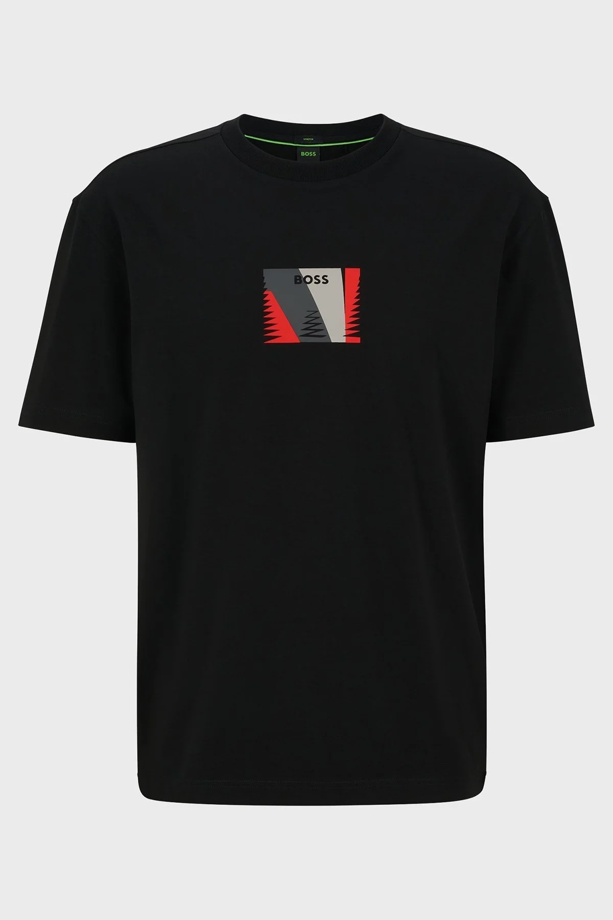 Boss Baskılı Streç Pamuklu Bisiklet Yaka Relaxed Fit Erkek T Shirt 50483771 001 SİYAH - 5