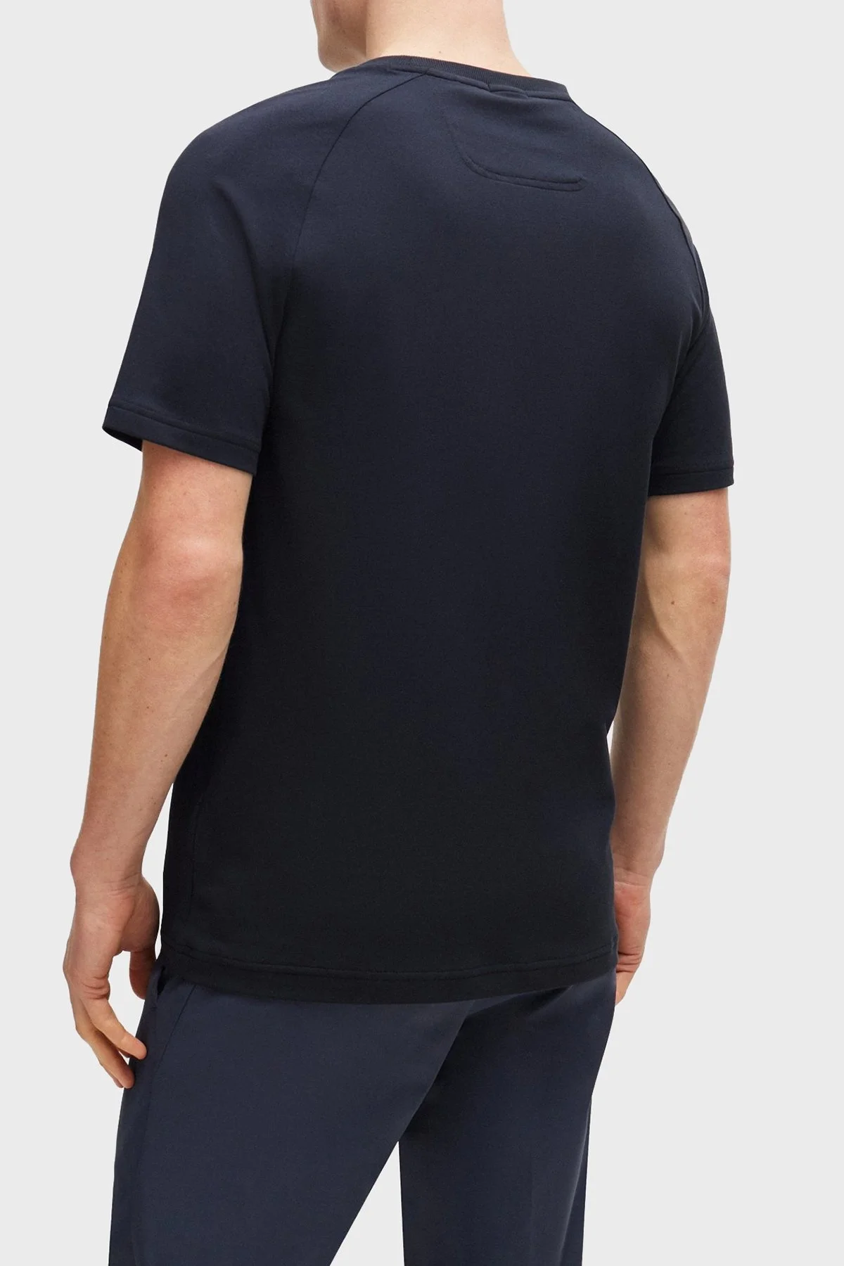 Boss Baskılı Streç Pamuklu Regular Fit Bisiklet Yaka Erkek T Shirt 50514527 402 LACİVERT - 2