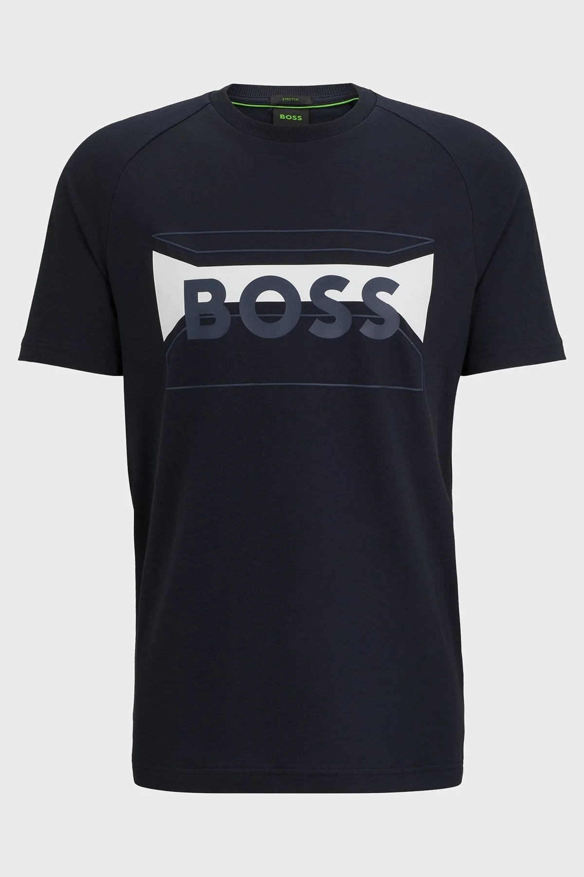 Boss Baskılı Streç Pamuklu Regular Fit Bisiklet Yaka Erkek T Shirt 50514527 402 LACİVERT - 5