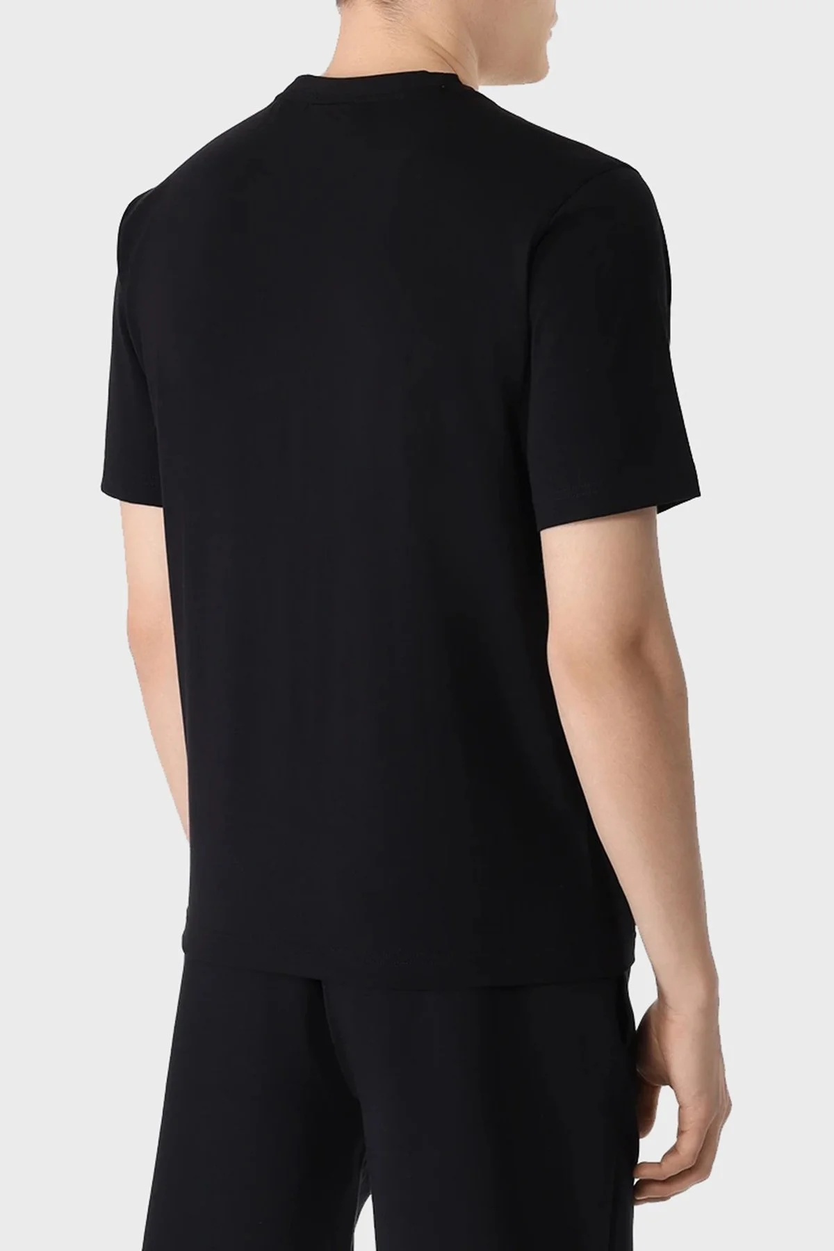 Boss Baskılı Streç Pamuklu Relaxed Fit Bisiklet Yaka Erkek T Shirt 50510816 001 SİYAH - 3