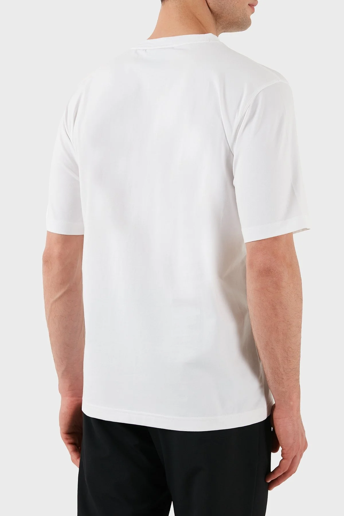 Boss Baskılı Streç Pamuklu Relaxed Fit Bisiklet Yaka Erkek T Shirt 50510816 100 BEYAZ - 3