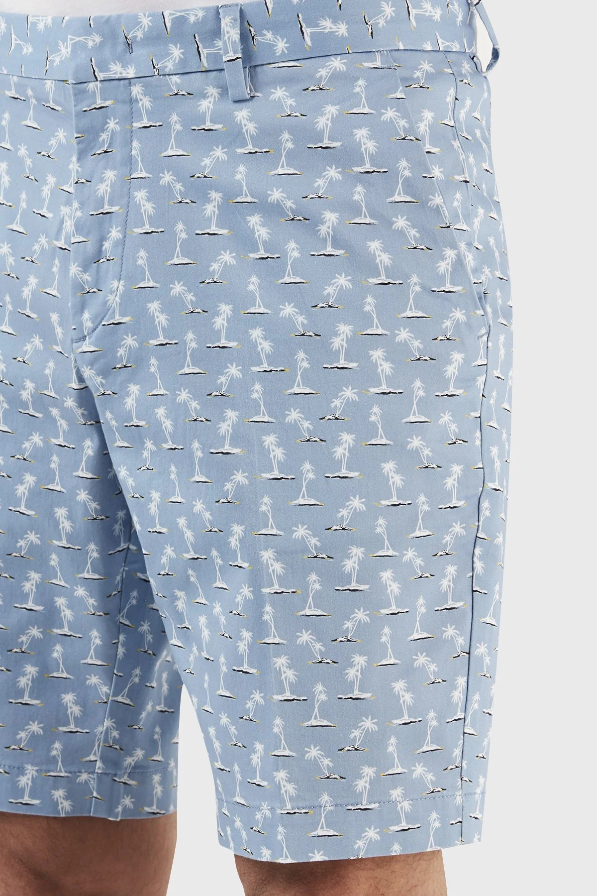 Boss Baskılı Streç Pamuklu Slim Fit Erkek Short 50488282 492 MAVİ - 5