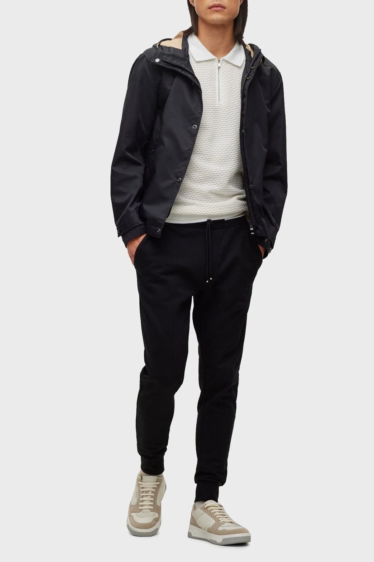 Boss Belden Bağlamalı Cepli Regular Fit Pamuklu Spor Erkek Pantolon 50489503 001 SİYAH - 1