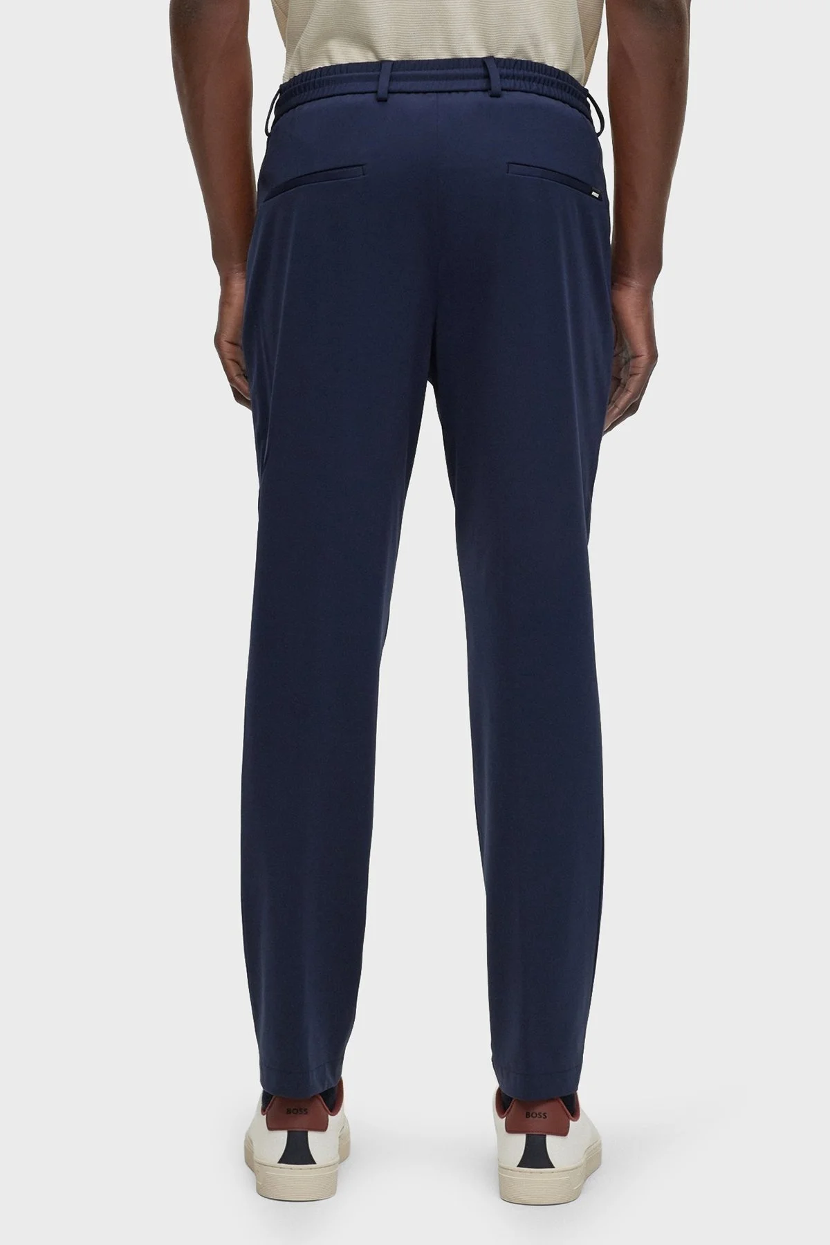 Boss Belden Bağlamalı Normal Bel Düz Paça Slim Fit Erkek Pantolon 50494614 404 KOYU MAVİ - 3