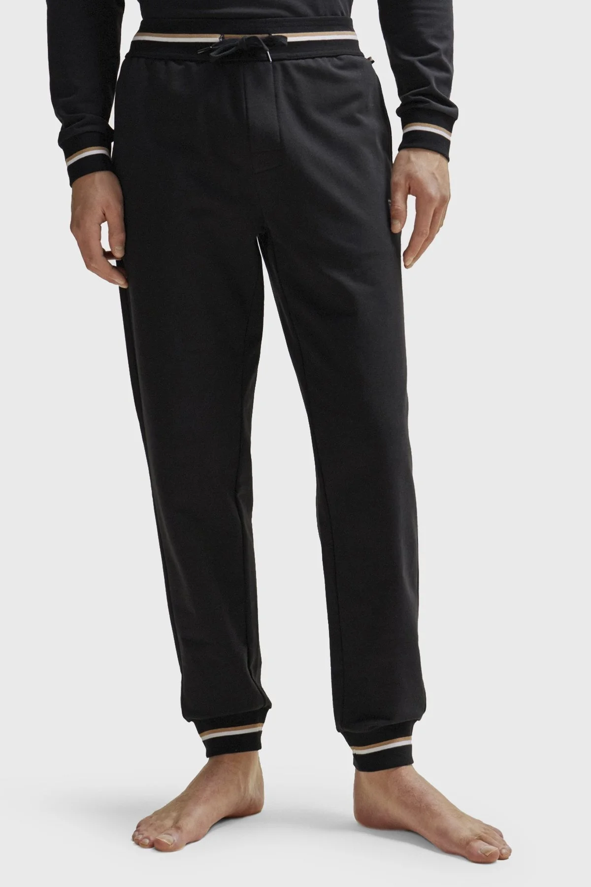 Boss Belden Bağlamalı Pamuklu Regular Fit Erkek Pantolon 50510852 001 SİYAH - 1