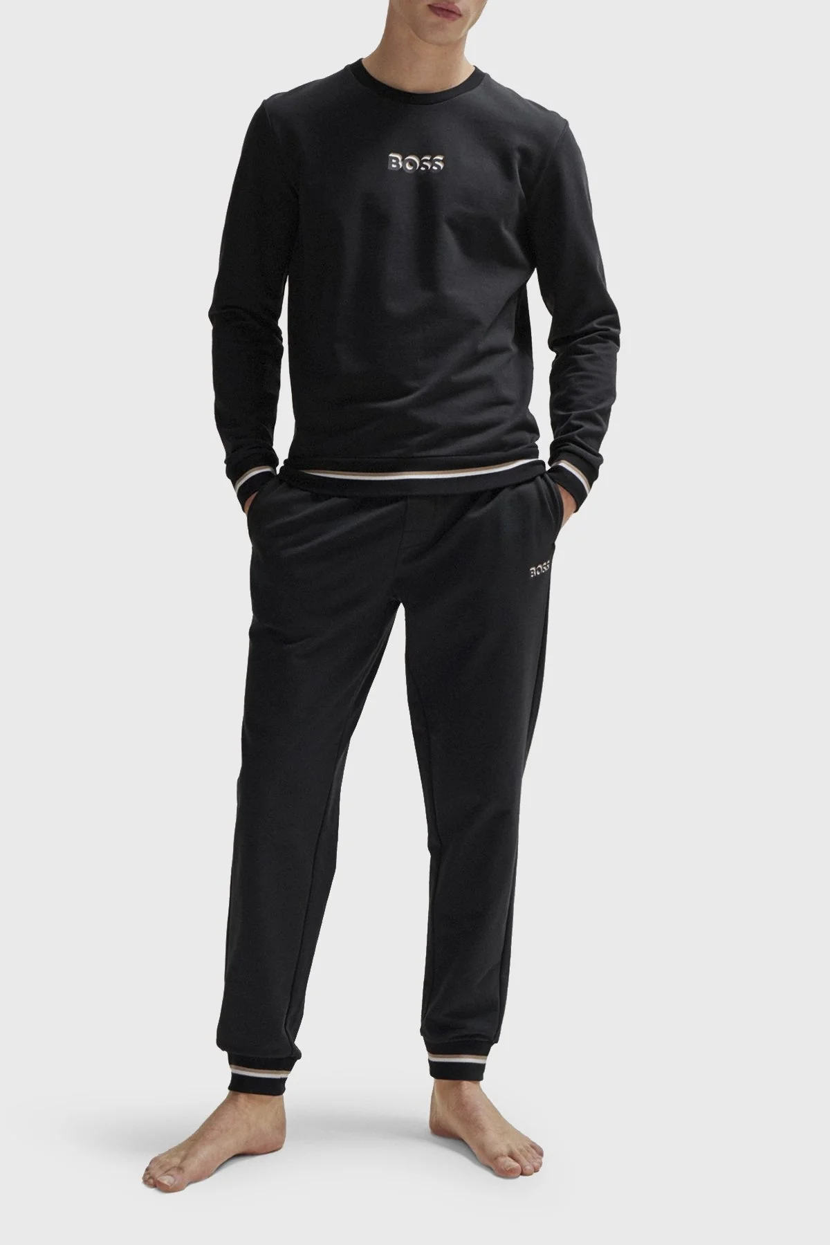 Boss Belden Bağlamalı Pamuklu Regular Fit Erkek Pantolon 50510852 001 SİYAH - 7