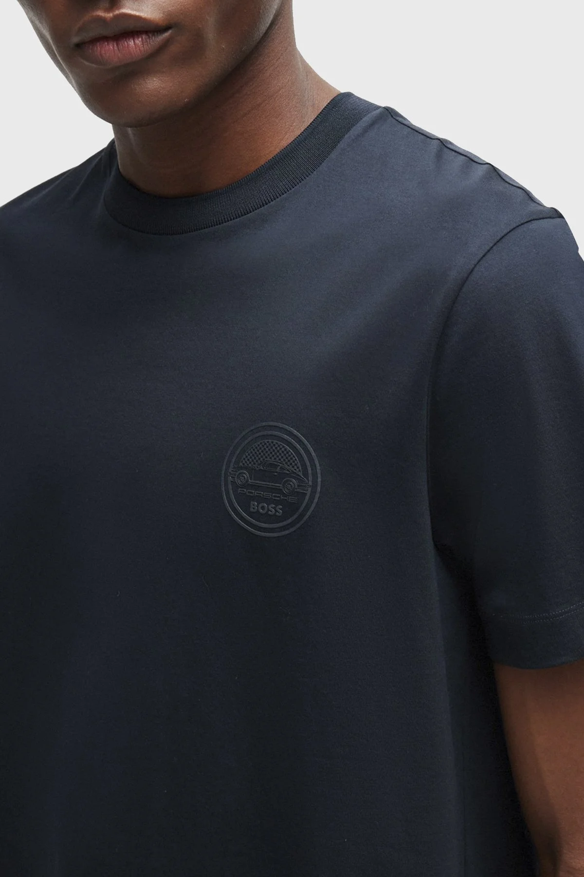 Boss Bisiklet Yaka Pamuklu Regular Fit Erkek T Shirt 50507787 404 LACİVERT - 2