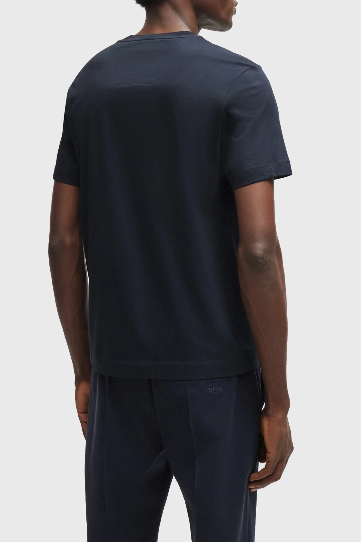 Boss Bisiklet Yaka Pamuklu Regular Fit Erkek T Shirt 50507787 404 LACİVERT - 4