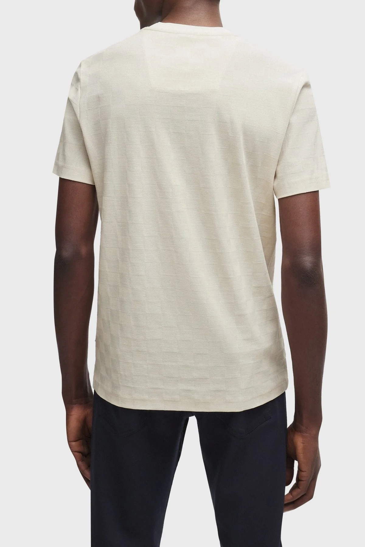 Boss Bisiklet Yaka Regular Fit Pamuklu Erkek T Shirt 50507786 131 BEJ - 4