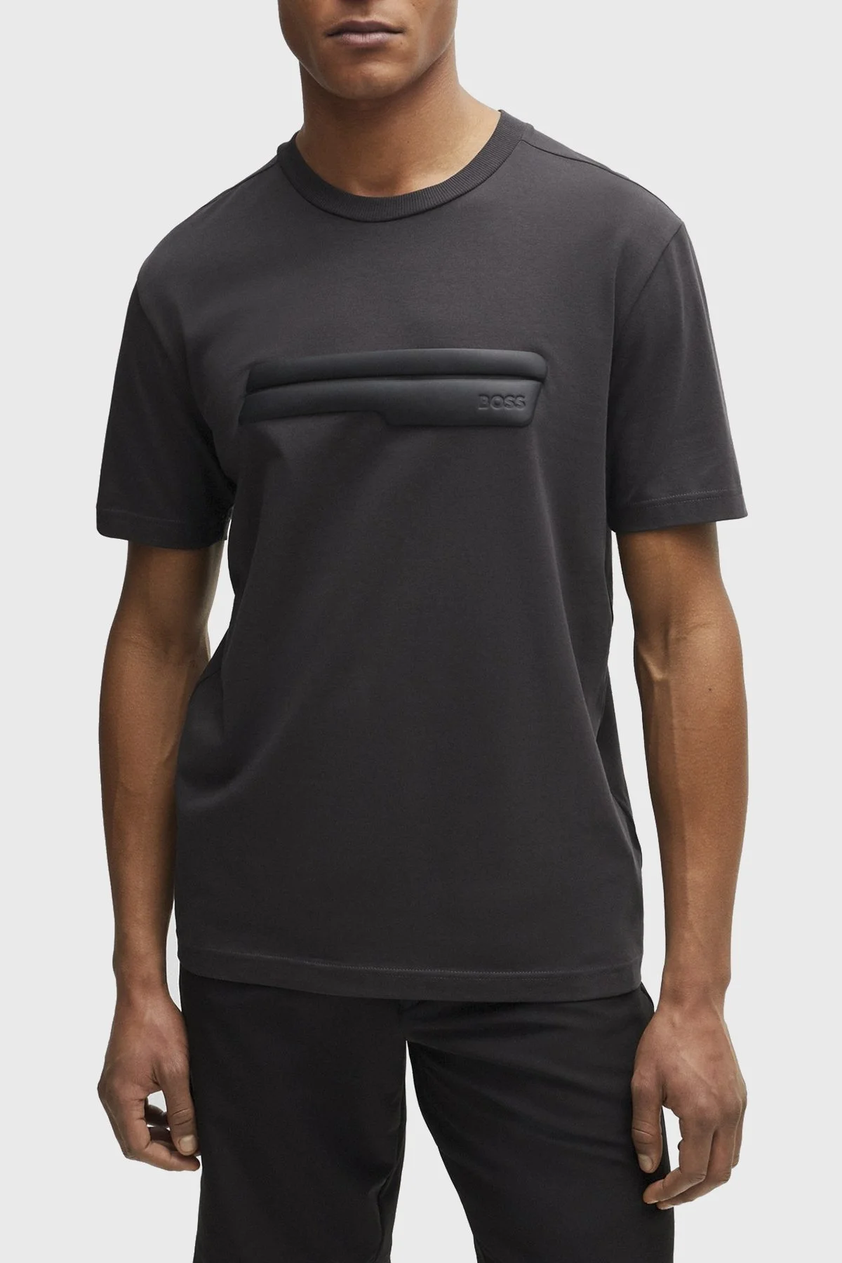 Boss Bisiklet Yaka Regular Fit Pamuklu Erkek T Shirt 50513004 016 SİYAH - 1