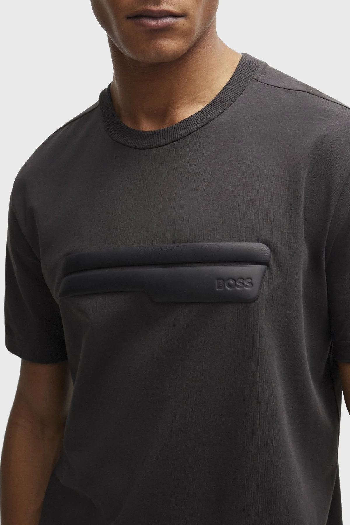 Boss Bisiklet Yaka Regular Fit Pamuklu Erkek T Shirt 50513004 016 SİYAH - 2