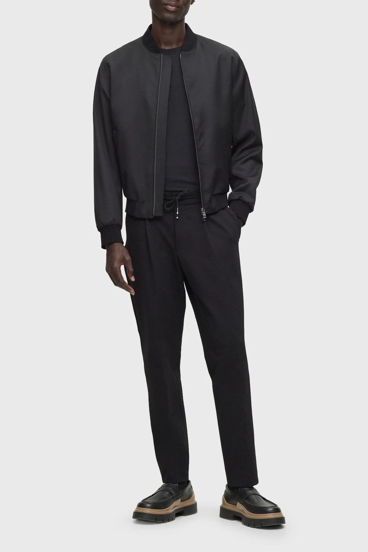 Boss Bisiklet Yaka Regular Fit Pamuklu Jarse Erkek T Shirt 50501097 001 SİYAH - 7