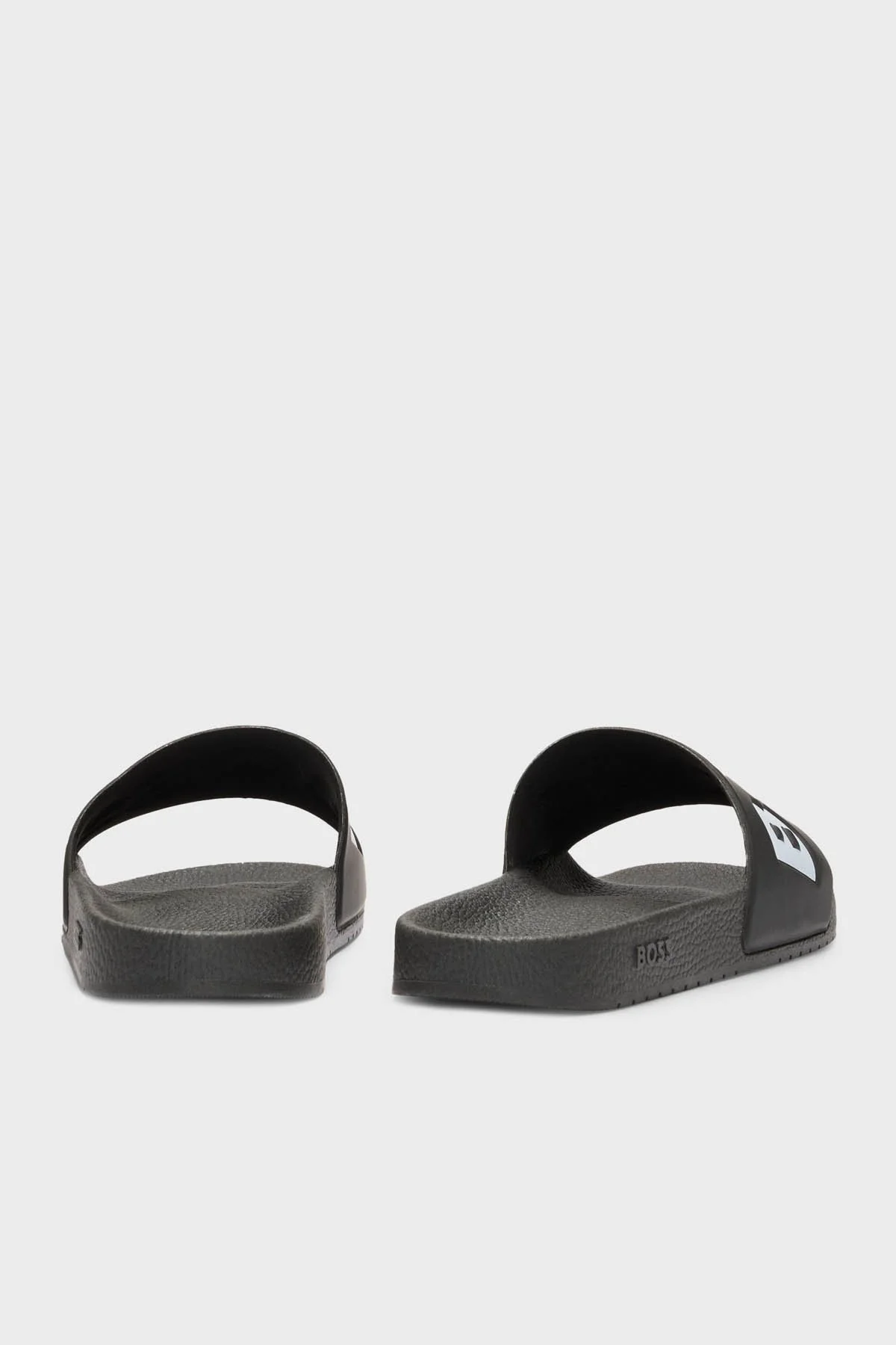 Boss Büyük Logolu Erkek Terlik 50536835 002 SİYAH-BEYAZ - 5