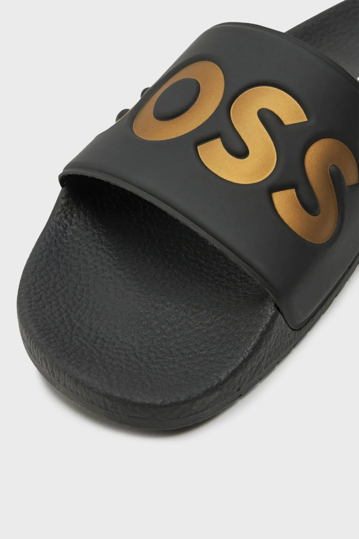 Boss Büyük Logolu Erkek Terlik 50536835 007 SİYAH-GOLD - 4