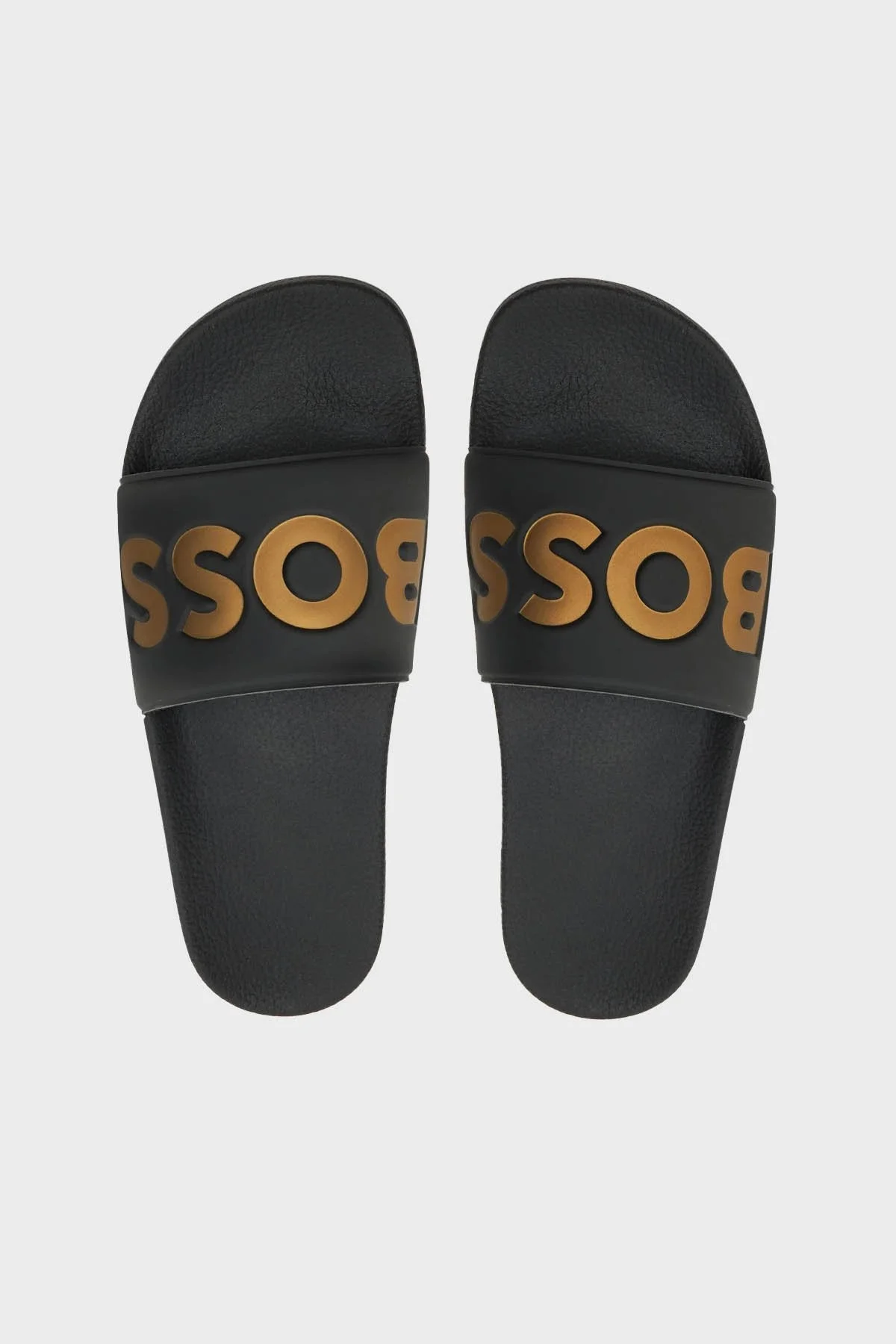 Boss Büyük Logolu Erkek Terlik 50536835 007 SİYAH-GOLD - 5