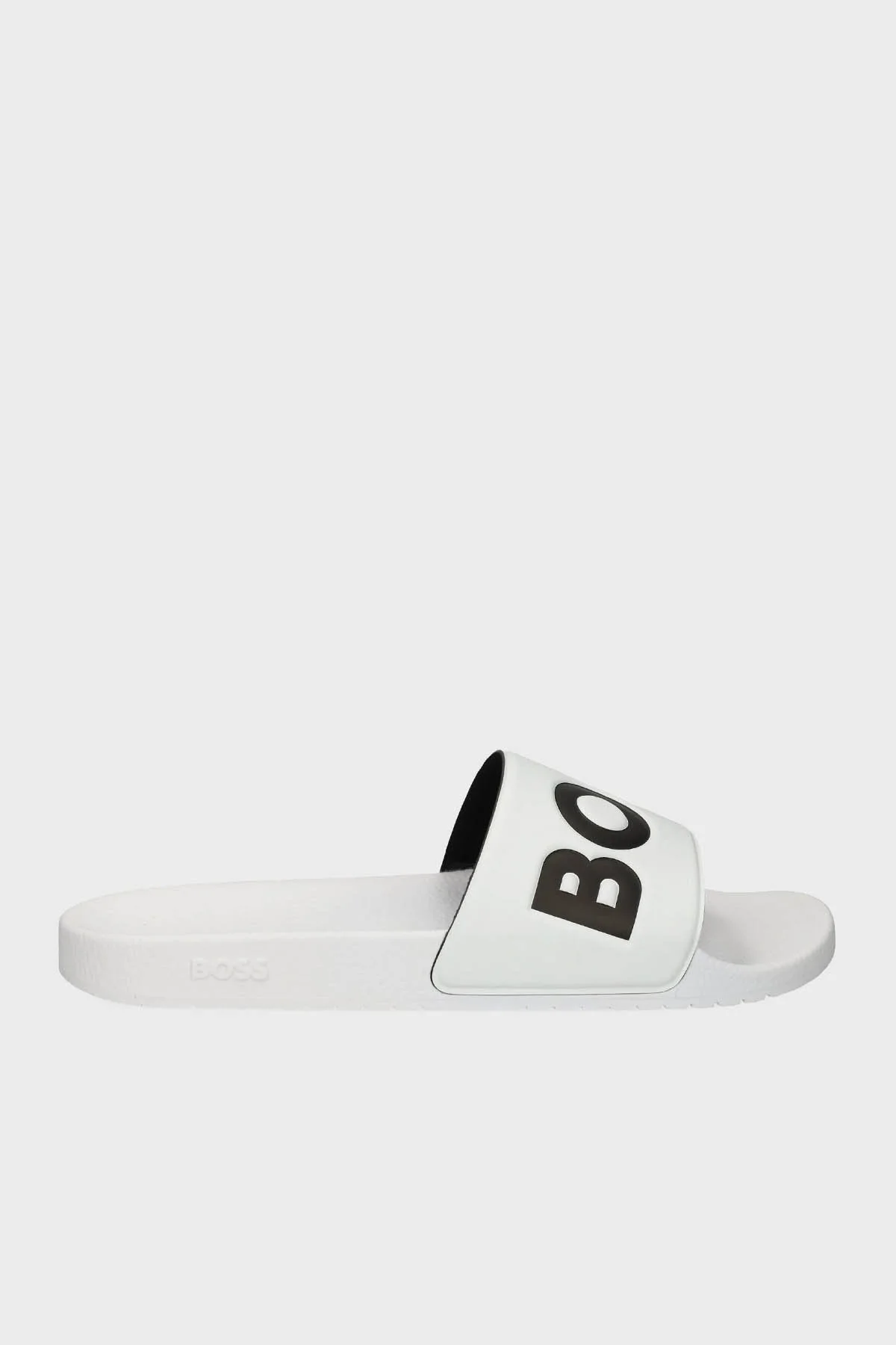 Boss Büyük Logolu Erkek Terlik 50536835 101 BEYAZ-SİYAH - 1