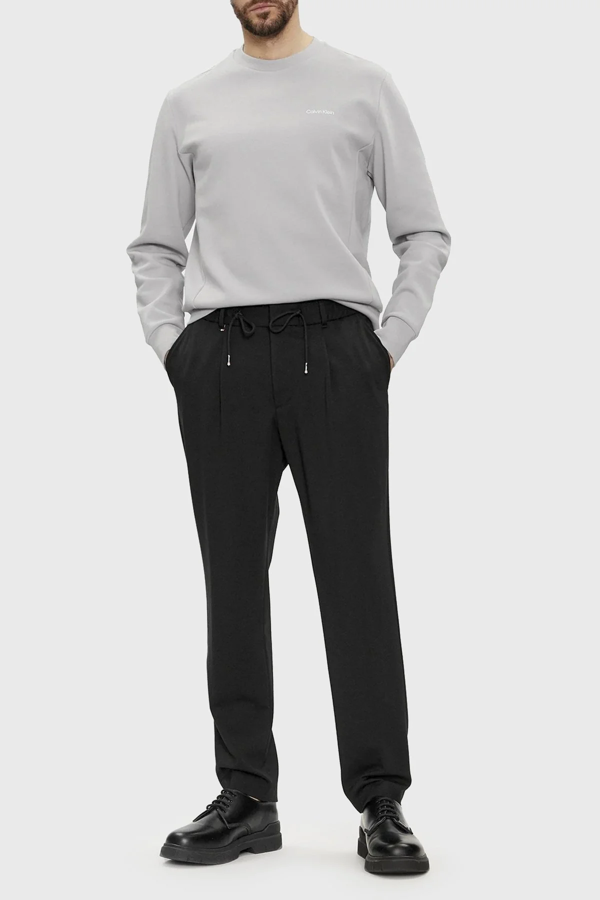 Boss Büzgü İpli Streç Kumaştan Relaxed Fit Erkek Pantolon 50509536 001 SİYAH - 2