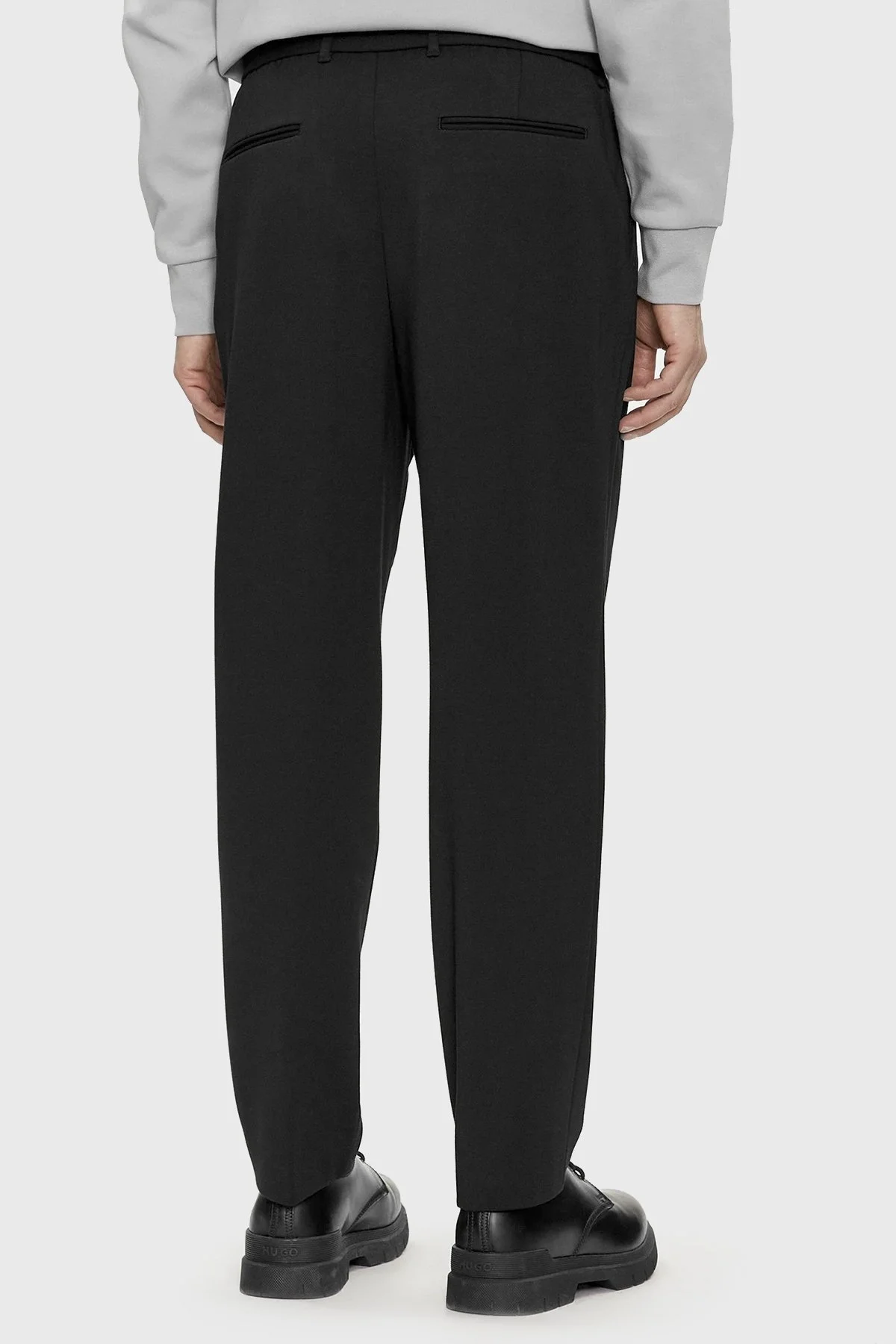 Boss Büzgü İpli Streç Kumaştan Relaxed Fit Erkek Pantolon 50509536 001 SİYAH - 3