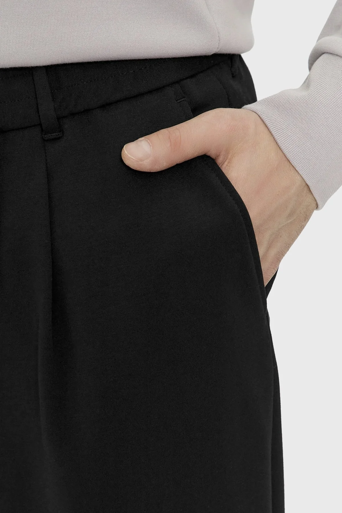 Boss Büzgü İpli Streç Kumaştan Relaxed Fit Erkek Pantolon 50509536 001 SİYAH - 4