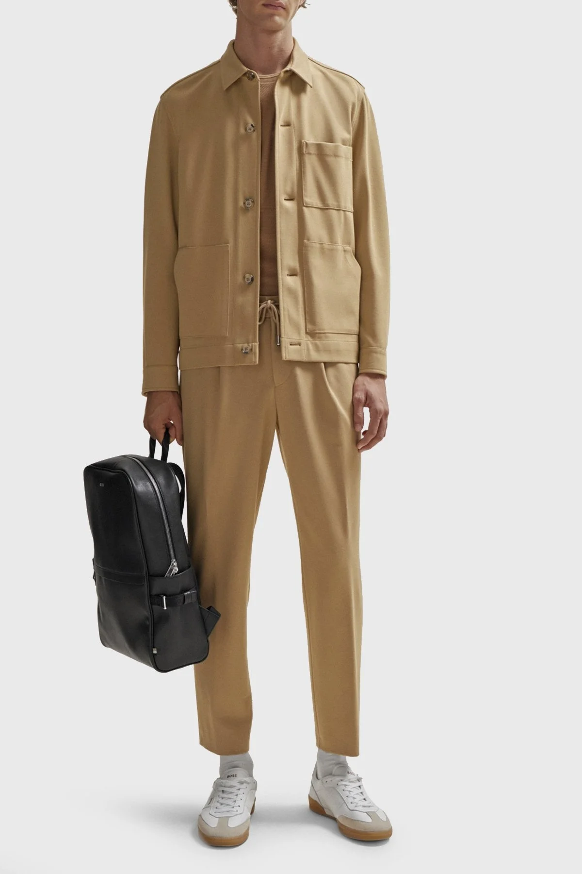 Boss Büzgü İpli Streç Kumaştan Relaxed Fit Erkek Pantolon 50509536 260 KAHVE - 2