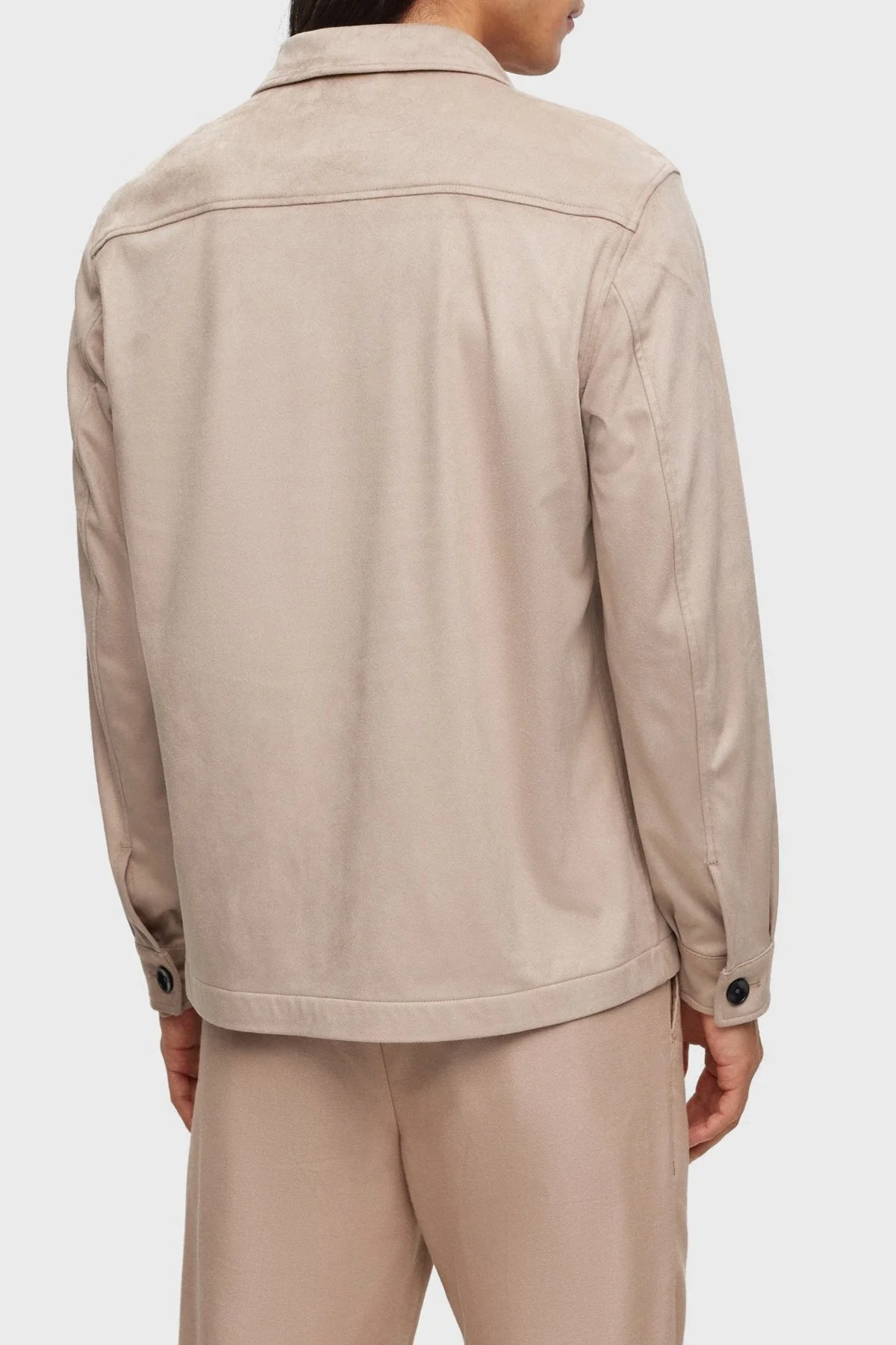 Boss Cepli Streç Jarseden Relaxed Fit Erkek Gömlek Ceket 50489432 271 BEJ - 2